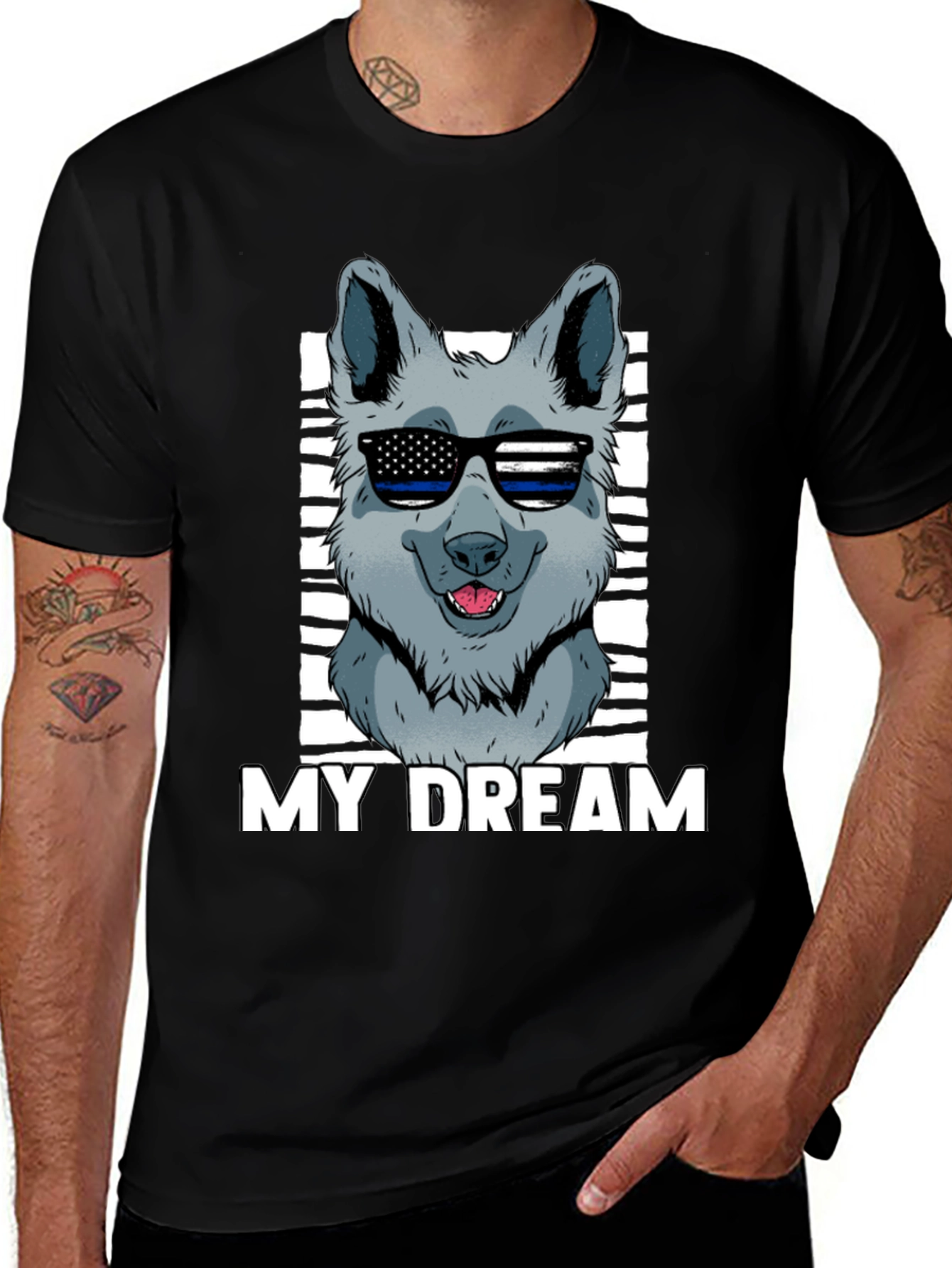 Variant 27 of My Dream Dog Graphic T-Shirt - Black