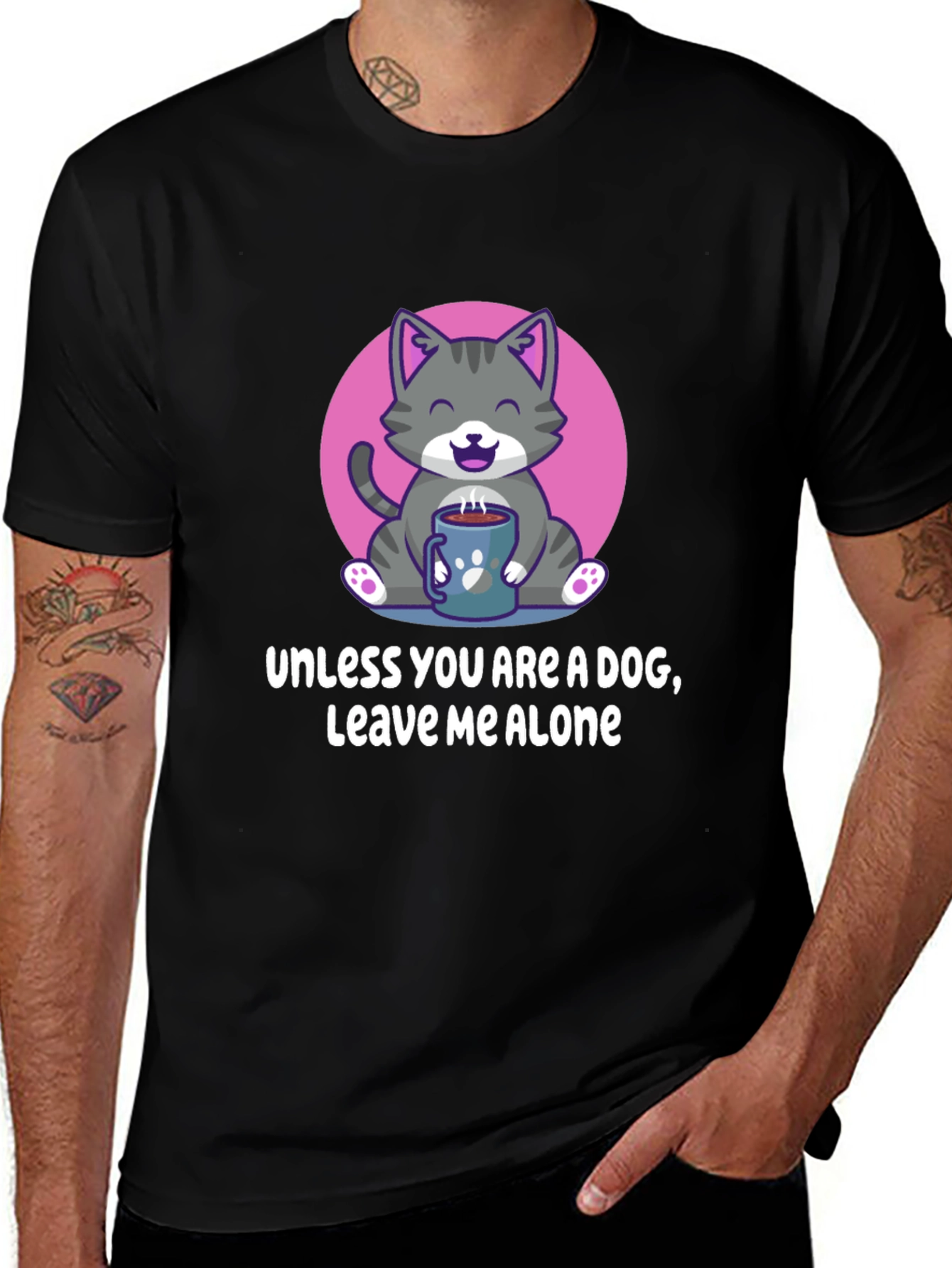 Variant 12 of Cat Lover T-Shirt - Leave Me Alone Tee