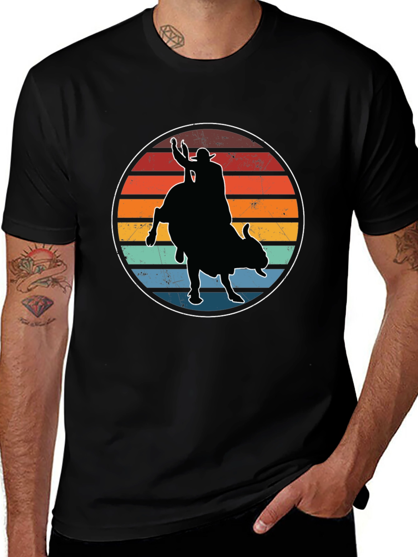 Retro Rodeo Bull Rider T-Shirt