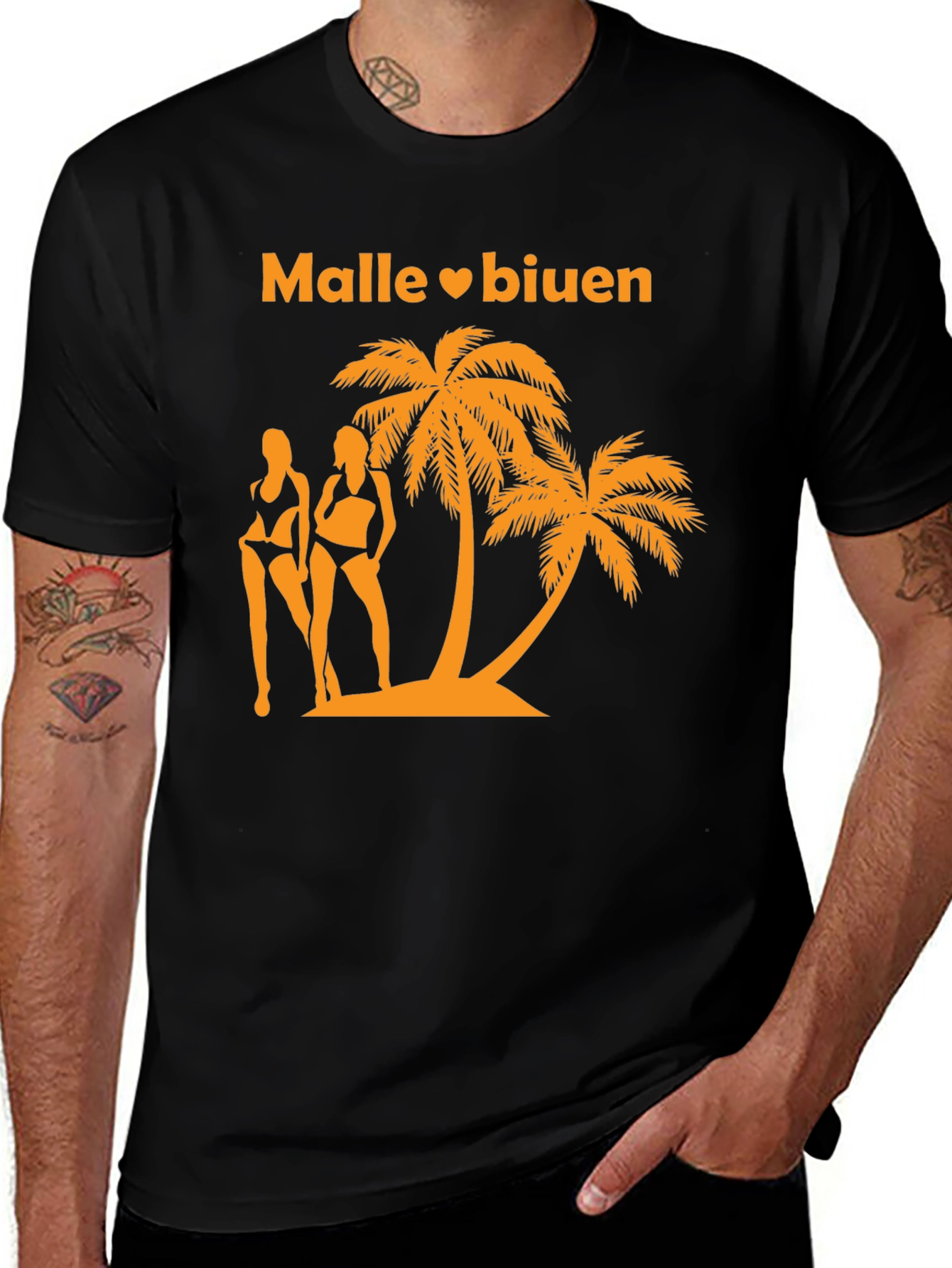 Variant 17 of Malle Biuen Palm Tree Graphic Tee