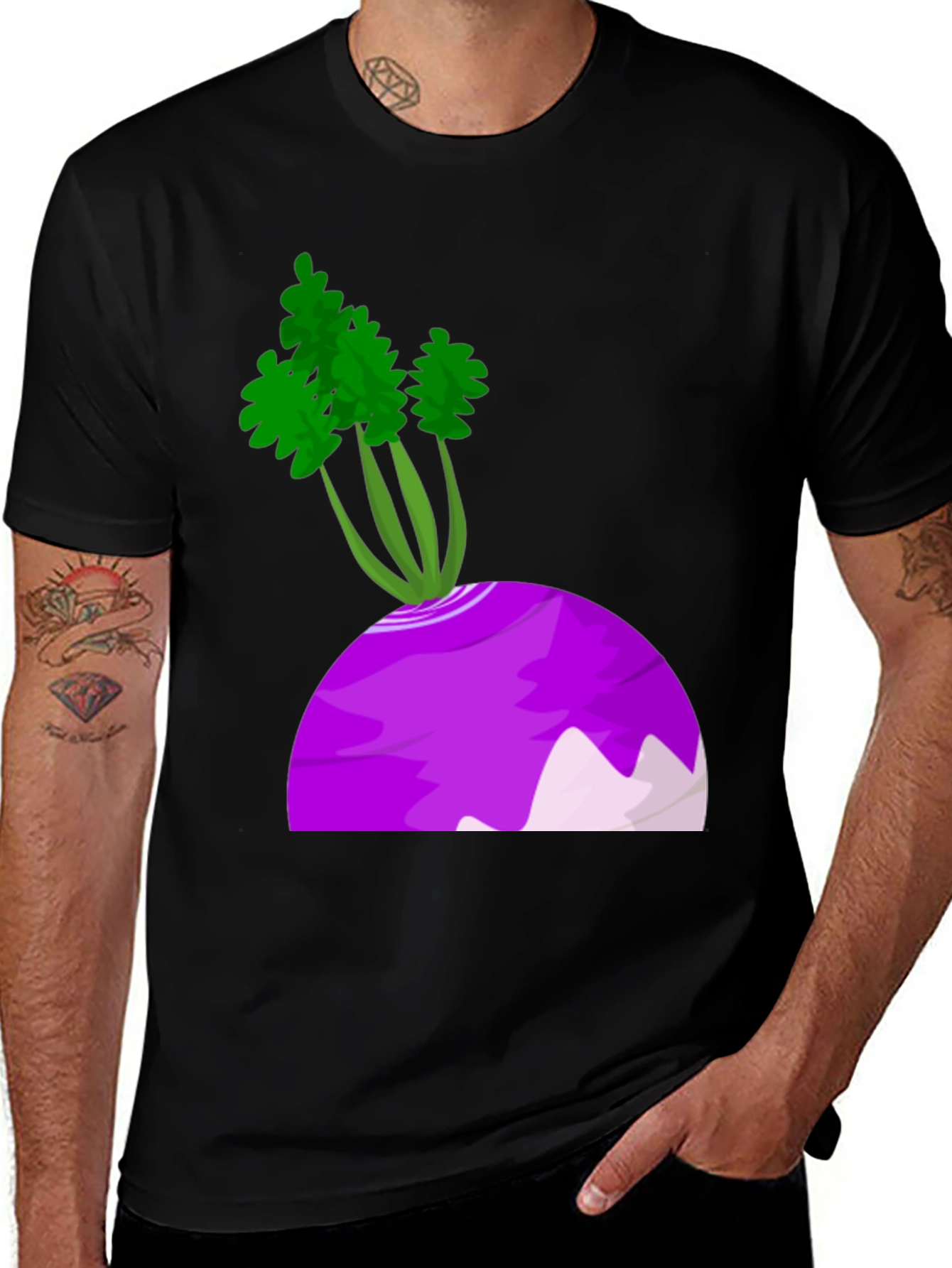 Variant 30 of Cartoon Turnip Graphic Tee - Unique Style