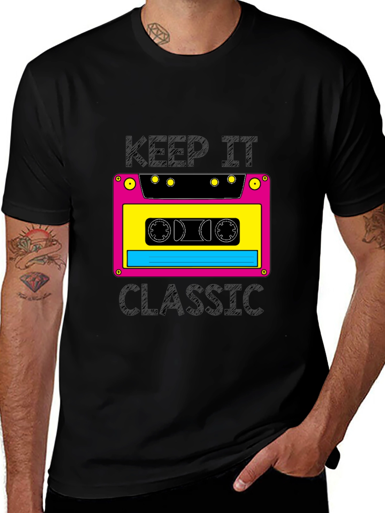 Variant 17 of Retro Cassette Tape Graphic T-Shirt - Keep It Classic