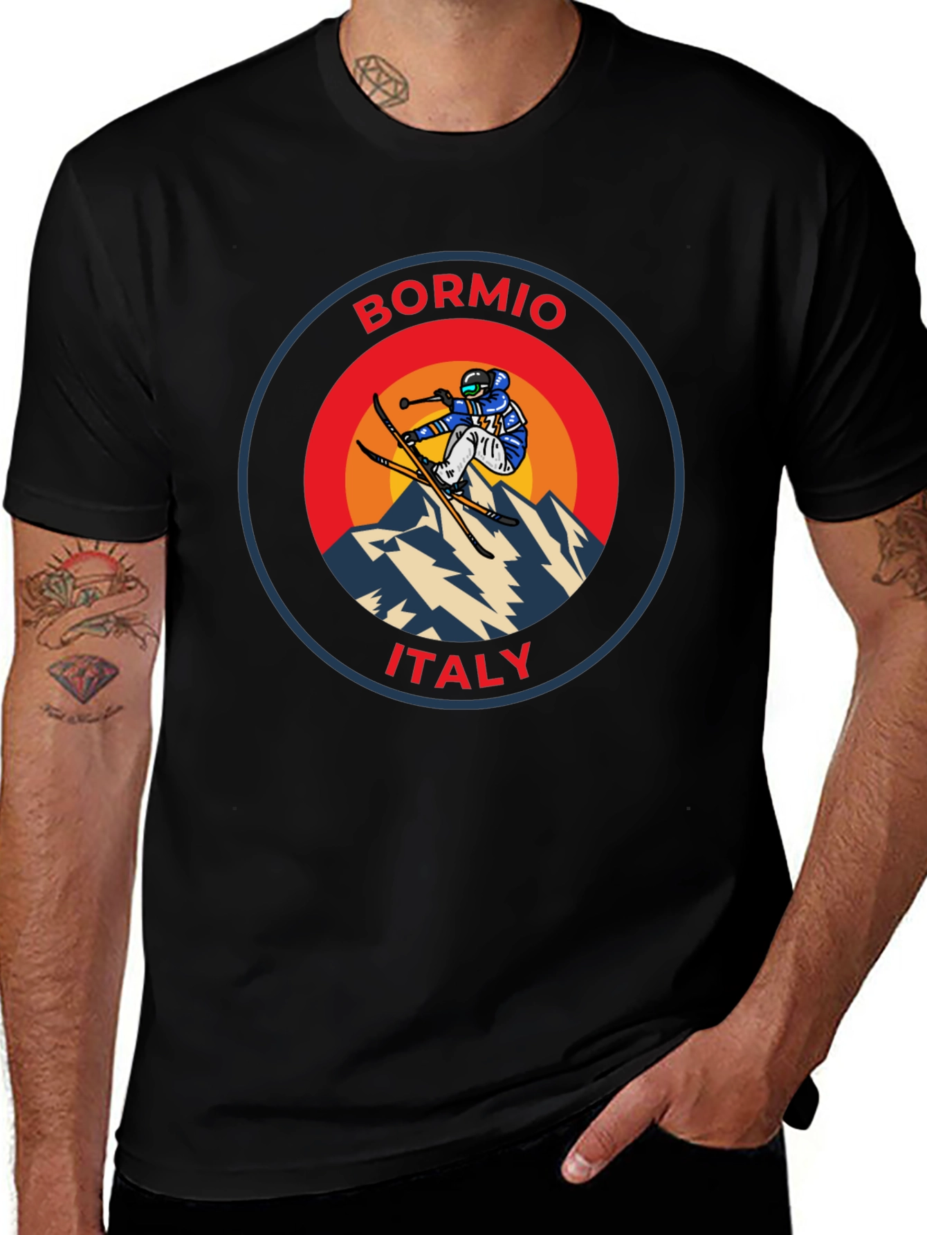Variant 14 of Bormio Italy Skiing T-Shirt