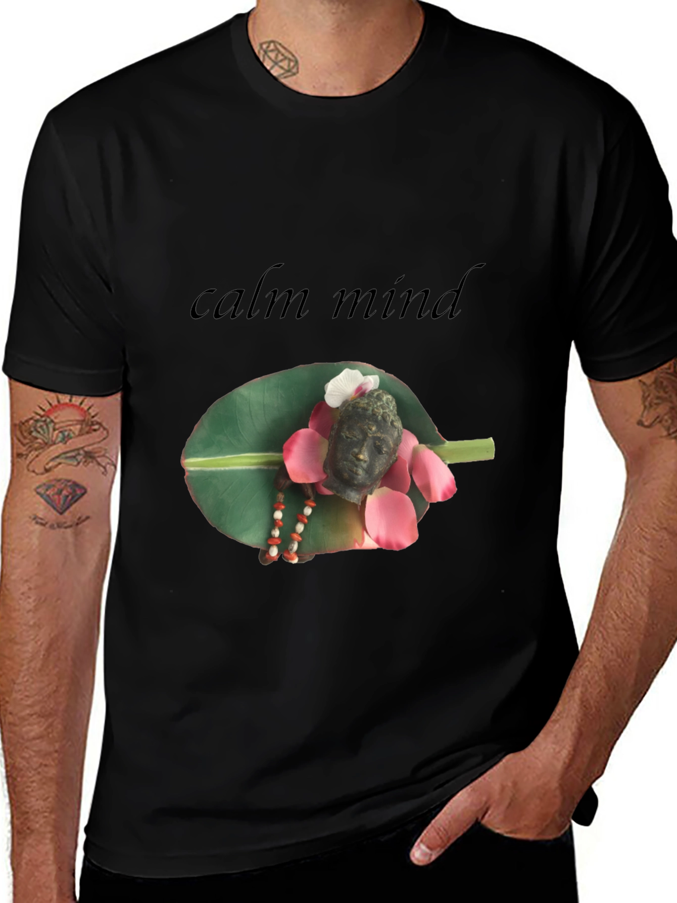 Calm Mind Buddha Graphic T-Shirt - Spiritual Zen Style