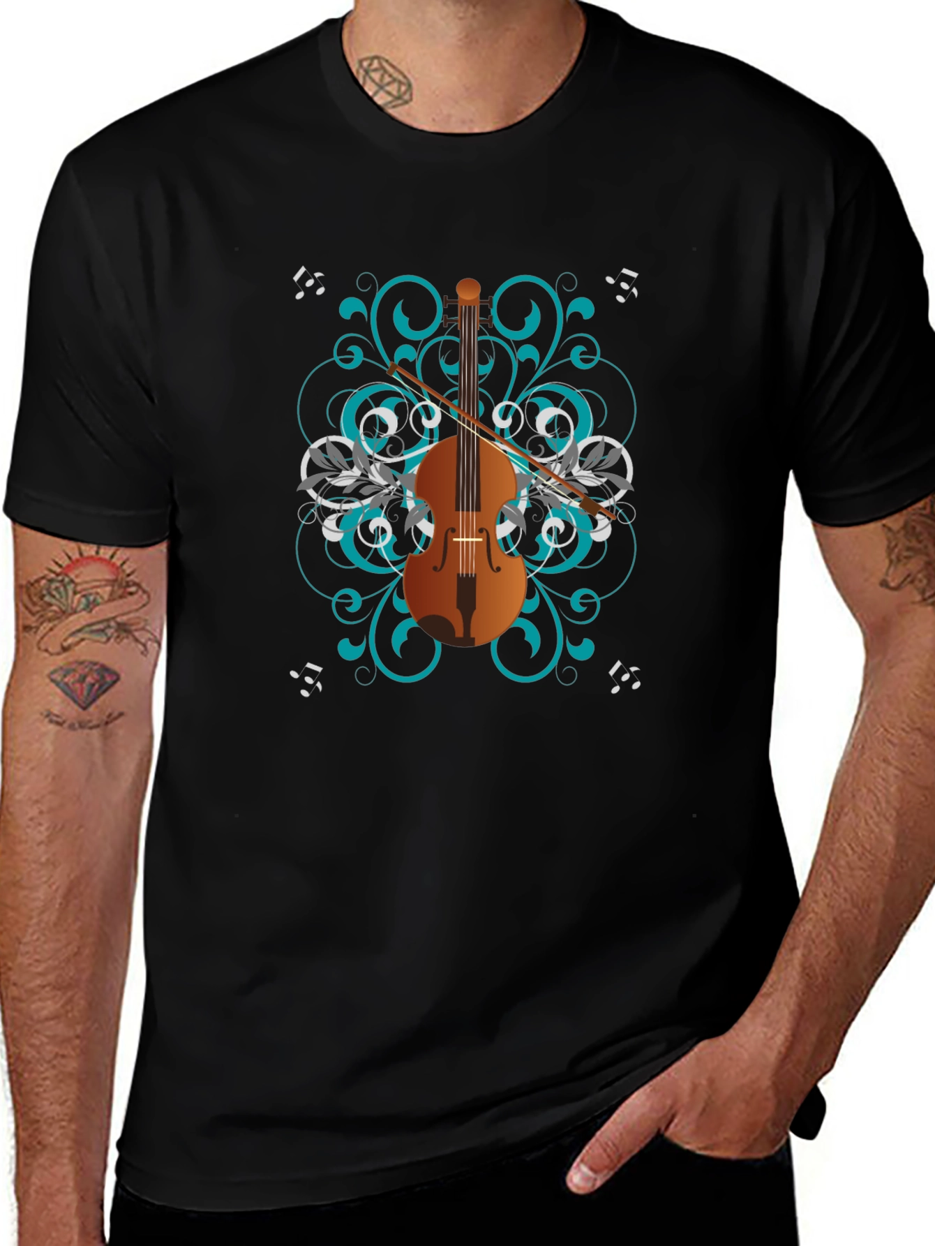 Variant 29 of Musical Cello Graphic Tee - Stylish Musician T-Shirt