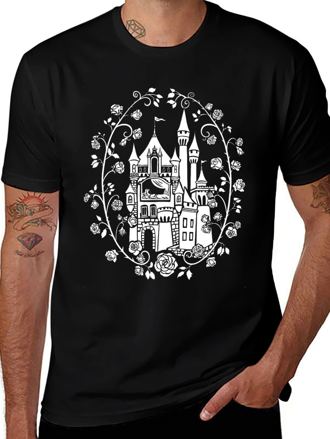 Castle Rose Graphic T-Shirt