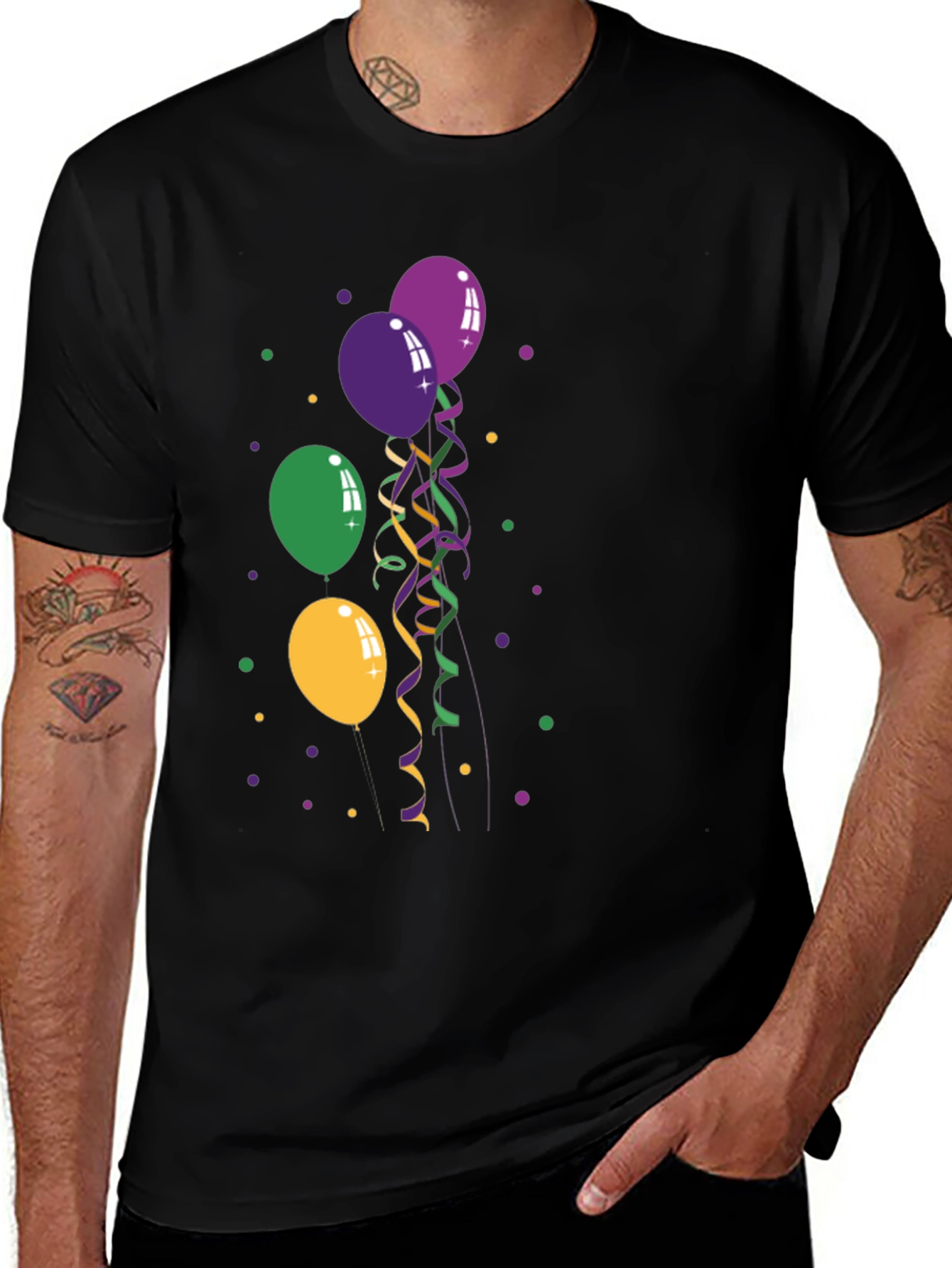 Variant 2 of Mardi Gras Balloon T-Shirt - Festive Celebration
