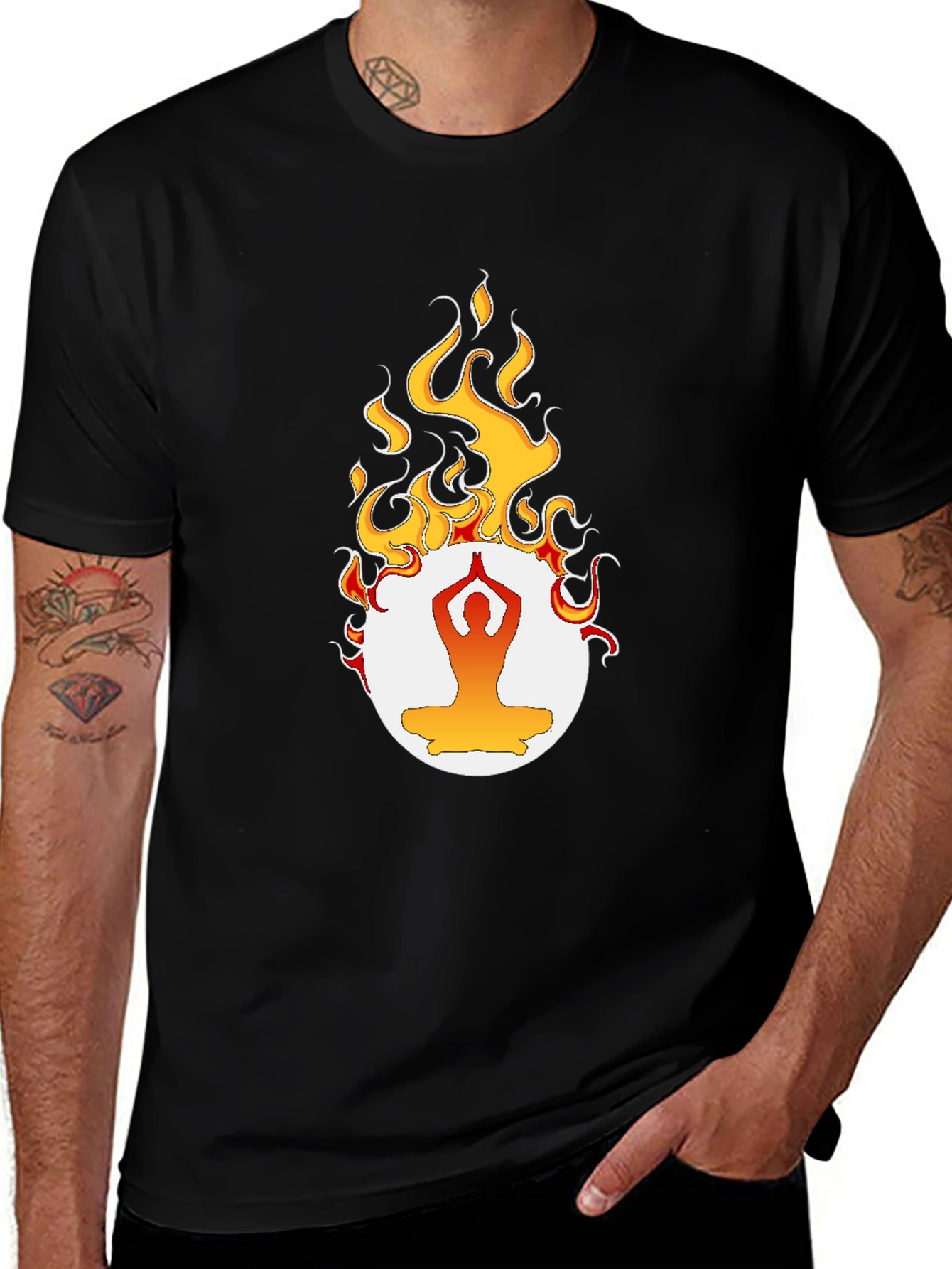 Variant 18 of Yoga Flame Graphic T-Shirt