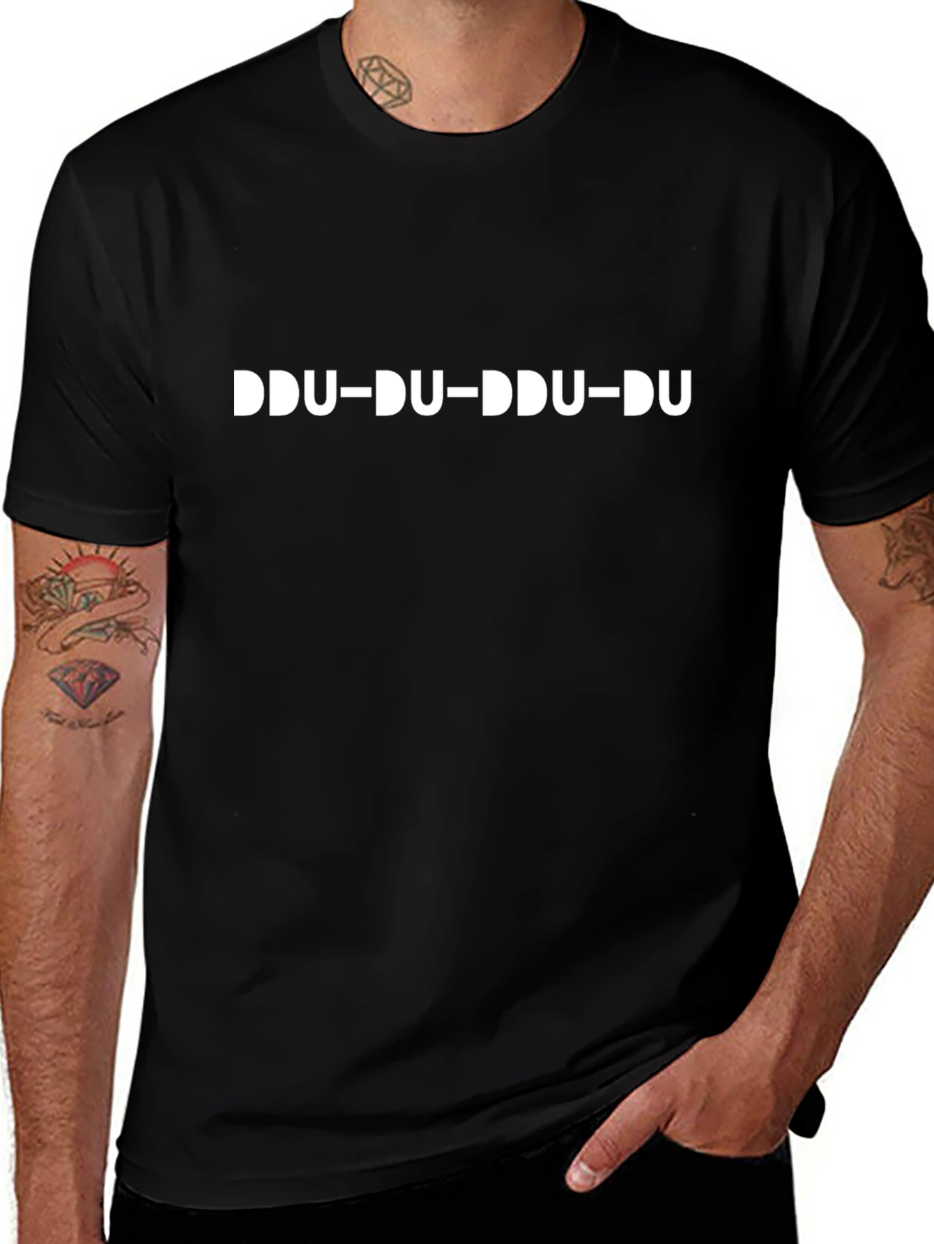 DDU-DU-DDU-DU Graphic Tee - Black Cotton Comfort