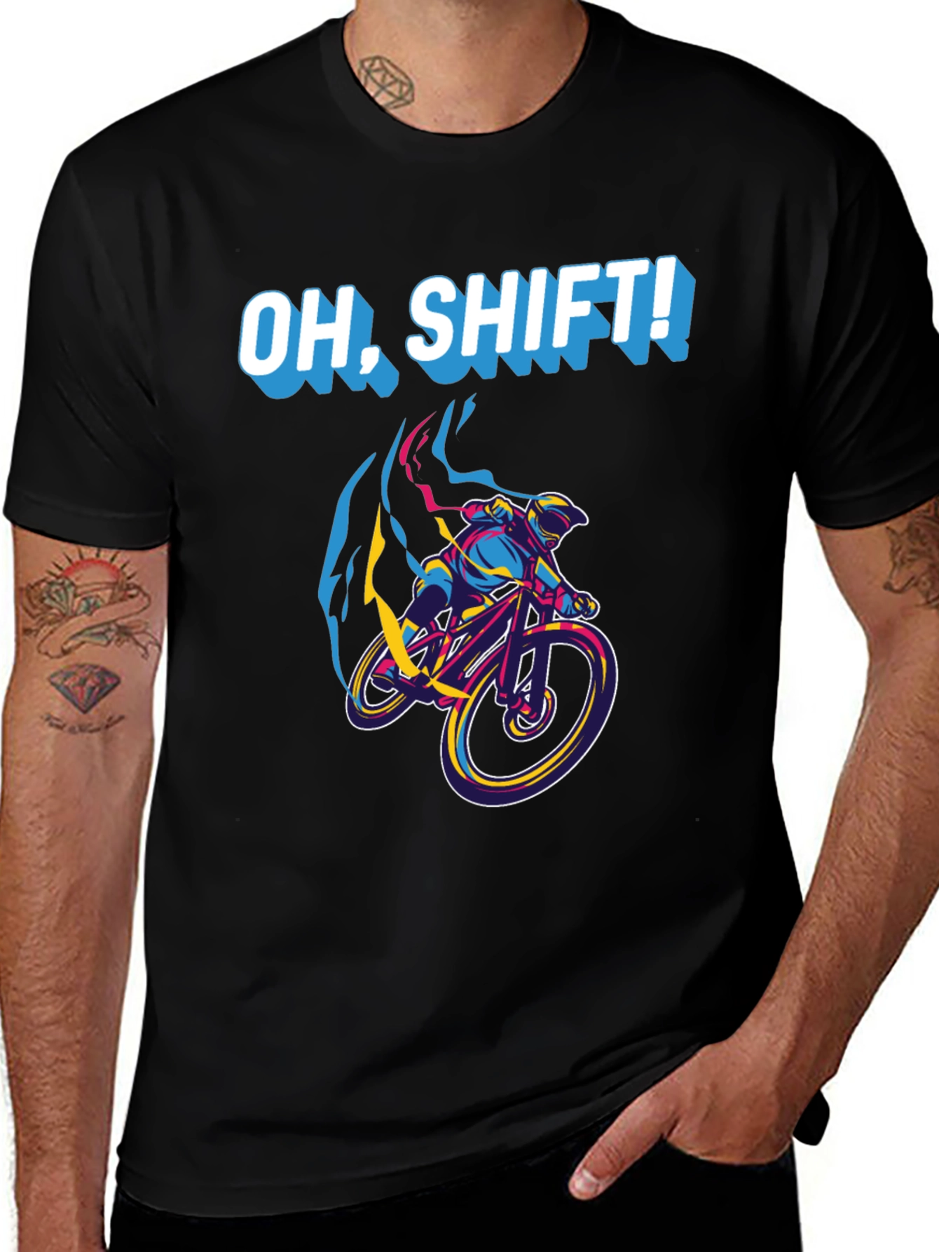 Variant 12 of Oh, Shift! Mountain Bike Graphic T-Shirt
