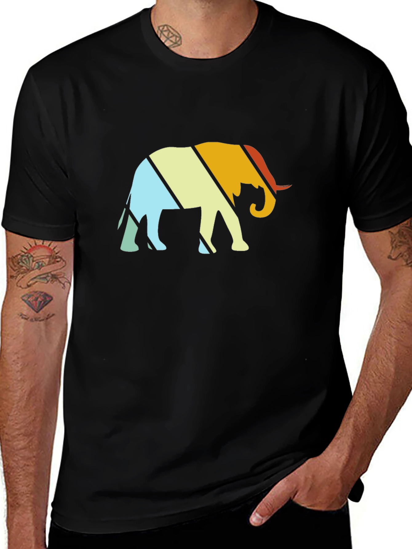 Variant 26 of Retro Elephant T-Shirt - Stylish Graphic Tee