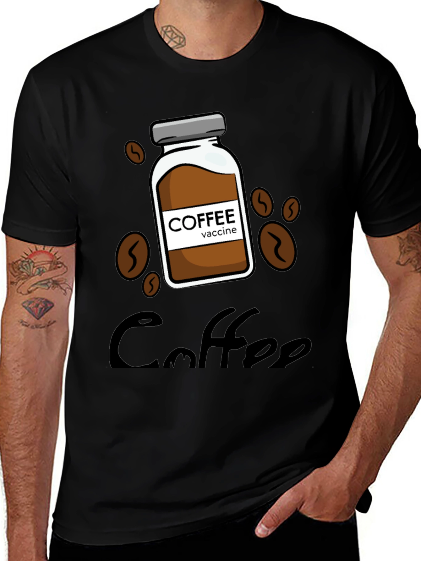 Variant 28 of Coffee Vaccine T-Shirt - Caffeine Lover's Tee