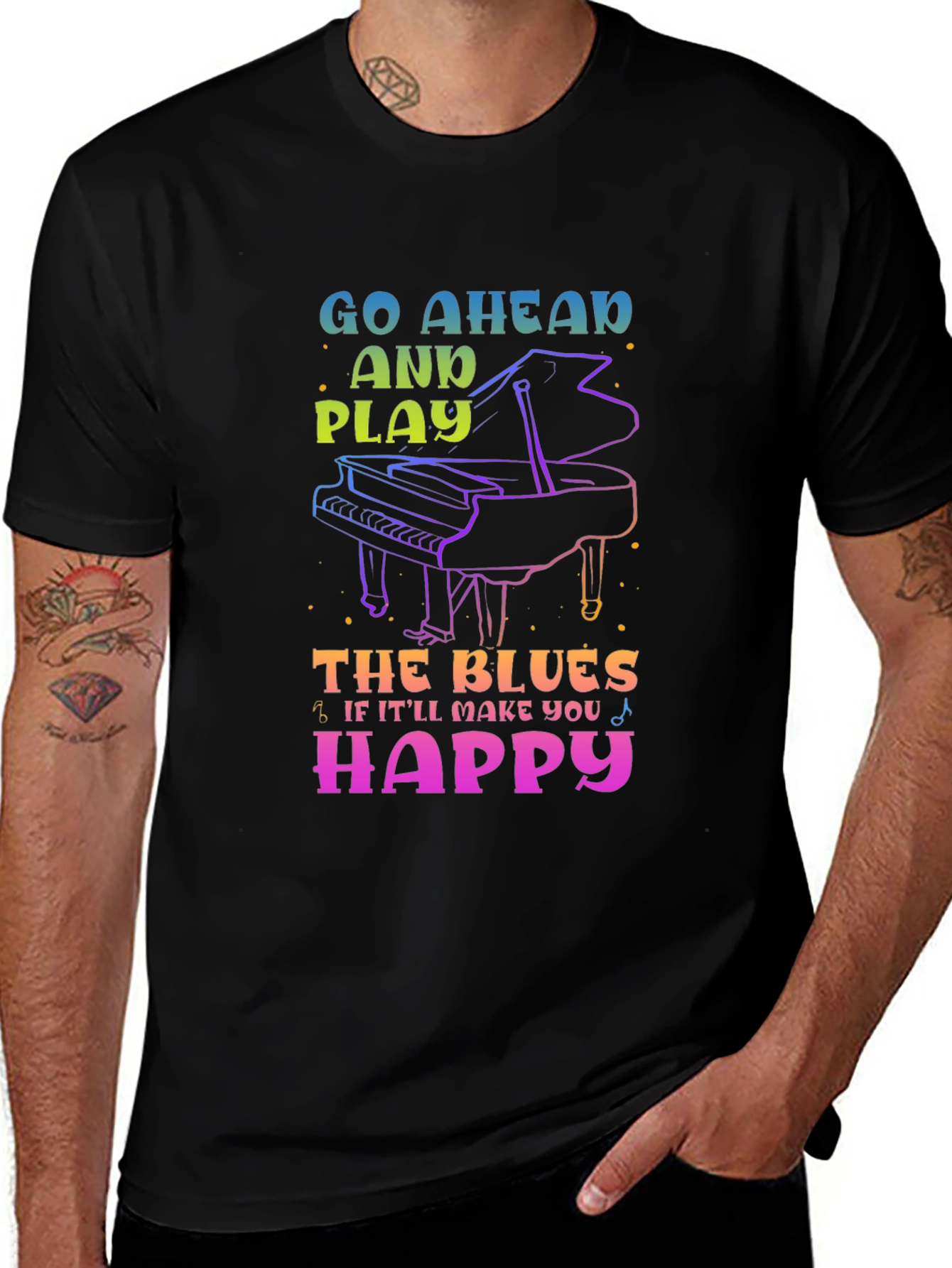 Variant 9 of Go Ahead and Play the Blues T-Shirt