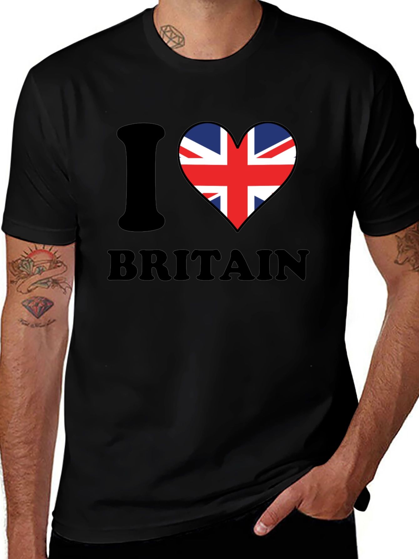 I Heart Britain Graphic Tee - Union Jack Design
