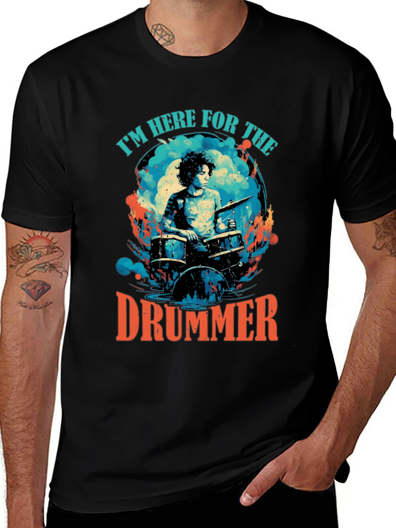 Variant 8 of I'm Here For The Drummer Graphic Tee