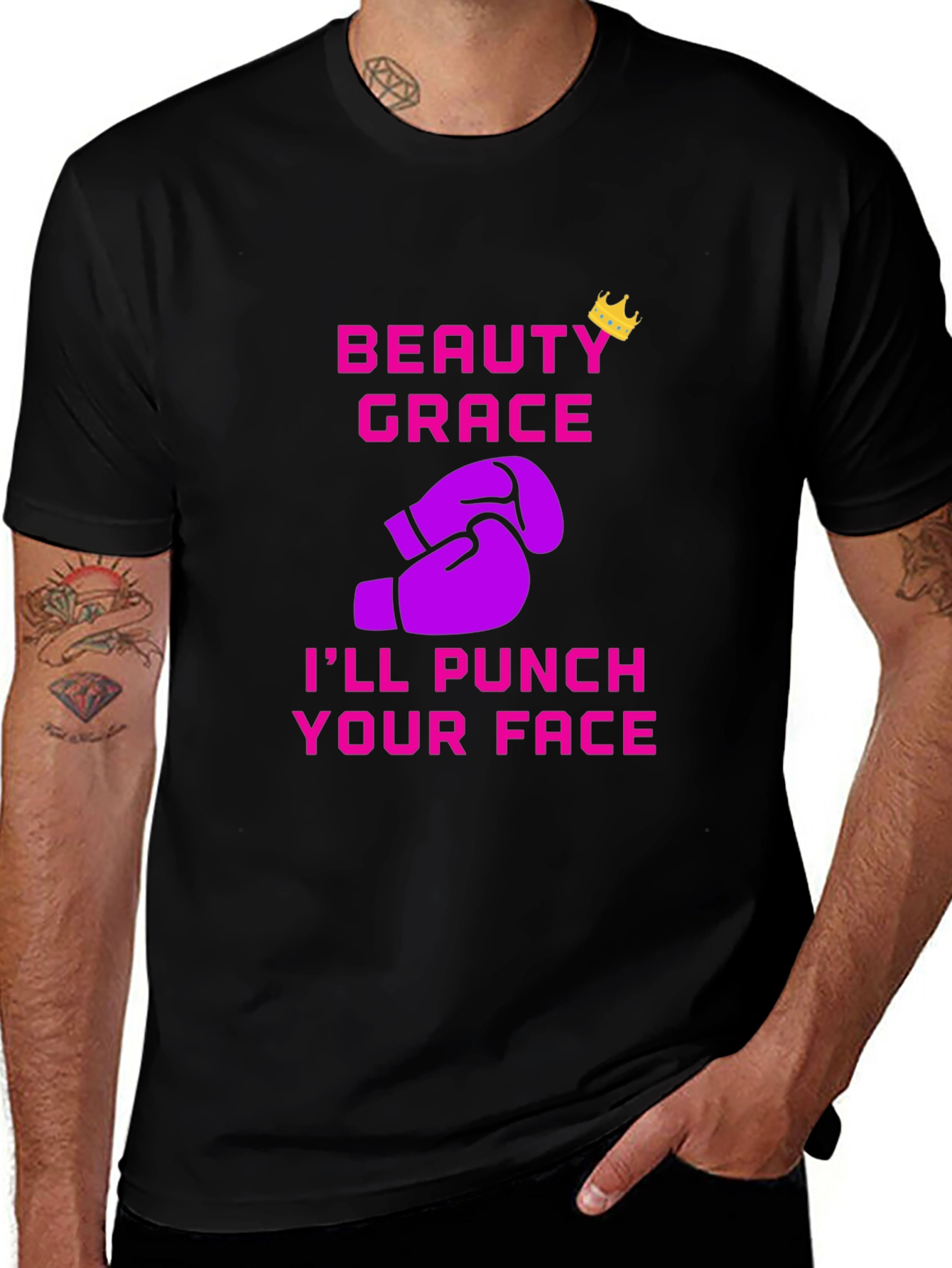 Black Beauty Grace Punch Your Face T-Shirt main image