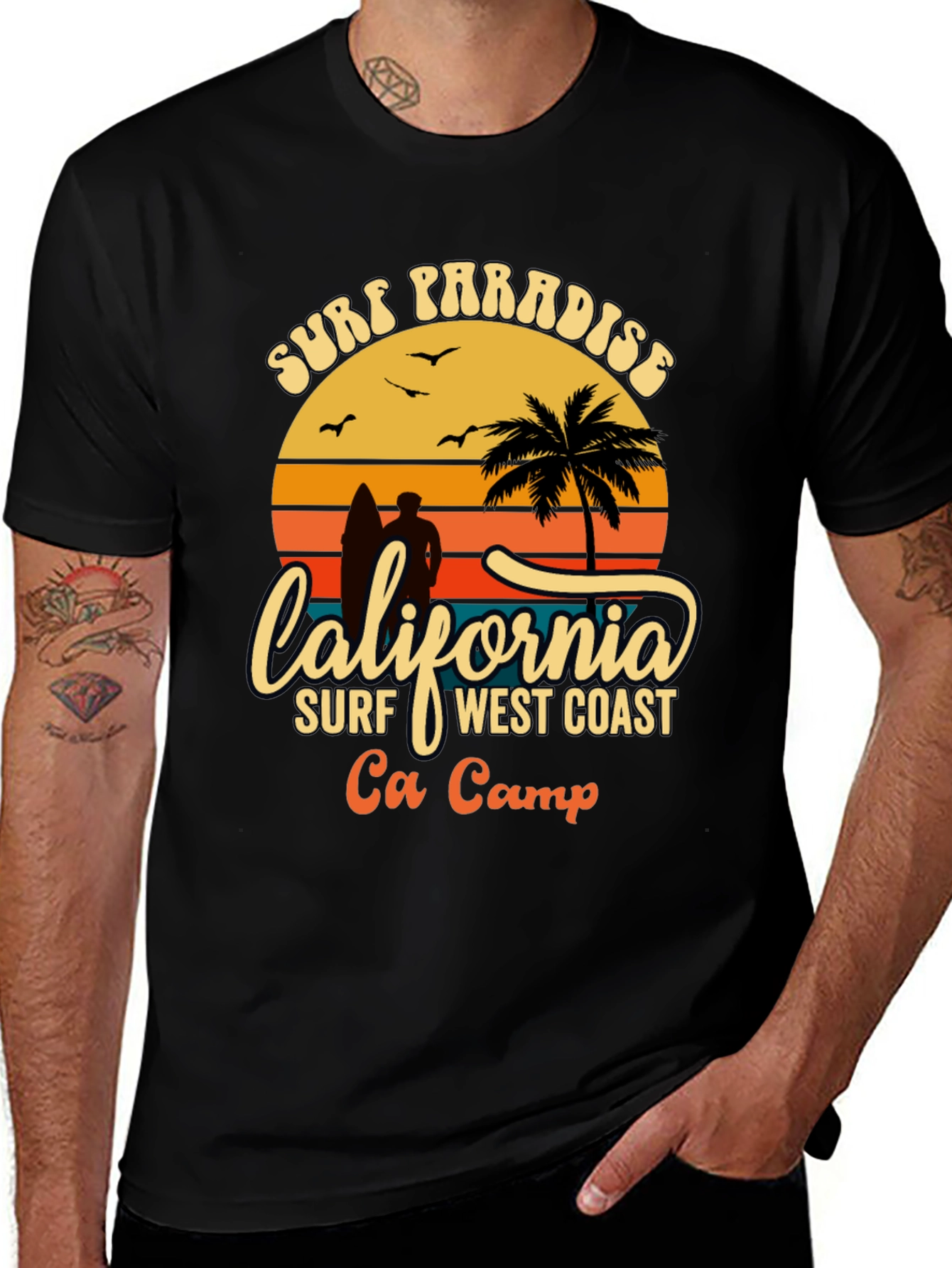 California Surf Paradise T-Shirt - West Coast Summer Tee