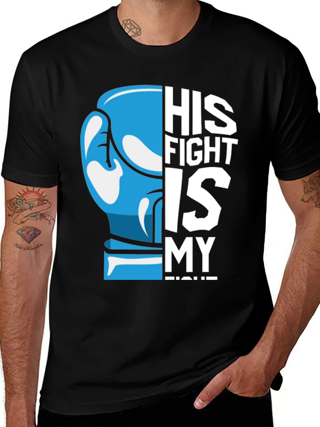 Variant 6 of His Fight is My Fight T-Shirt - Support Awareness