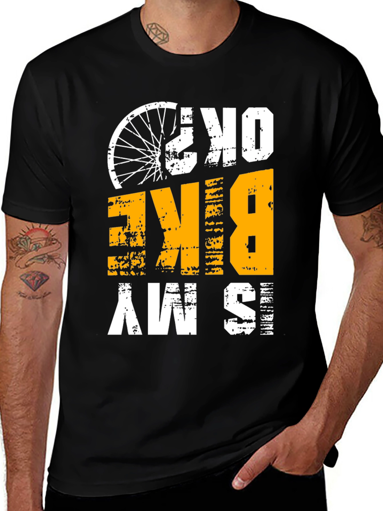 Variant 10 of Is My Bike OK? Graphic T-Shirt - Cyclist Gift