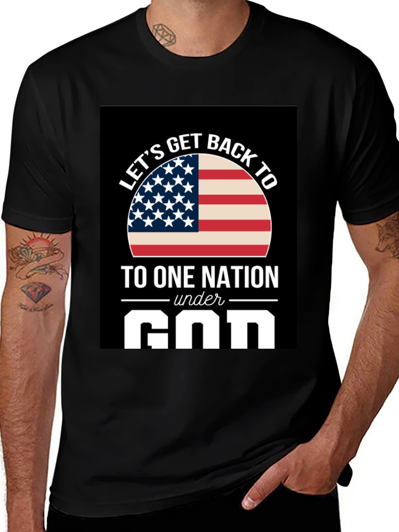 Variant 10 of Let's Get Back to One Nation Under God T-Shirt