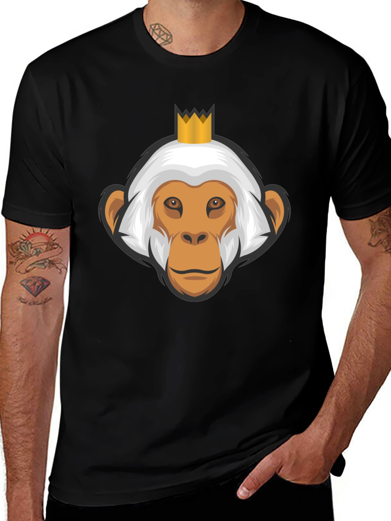 Variant 6 of Monkey King Graphic Tee - Black