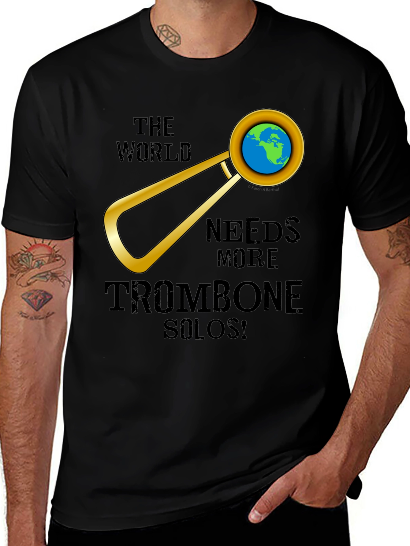Variant 27 of World Needs More Trombone Solos Graphic Tee