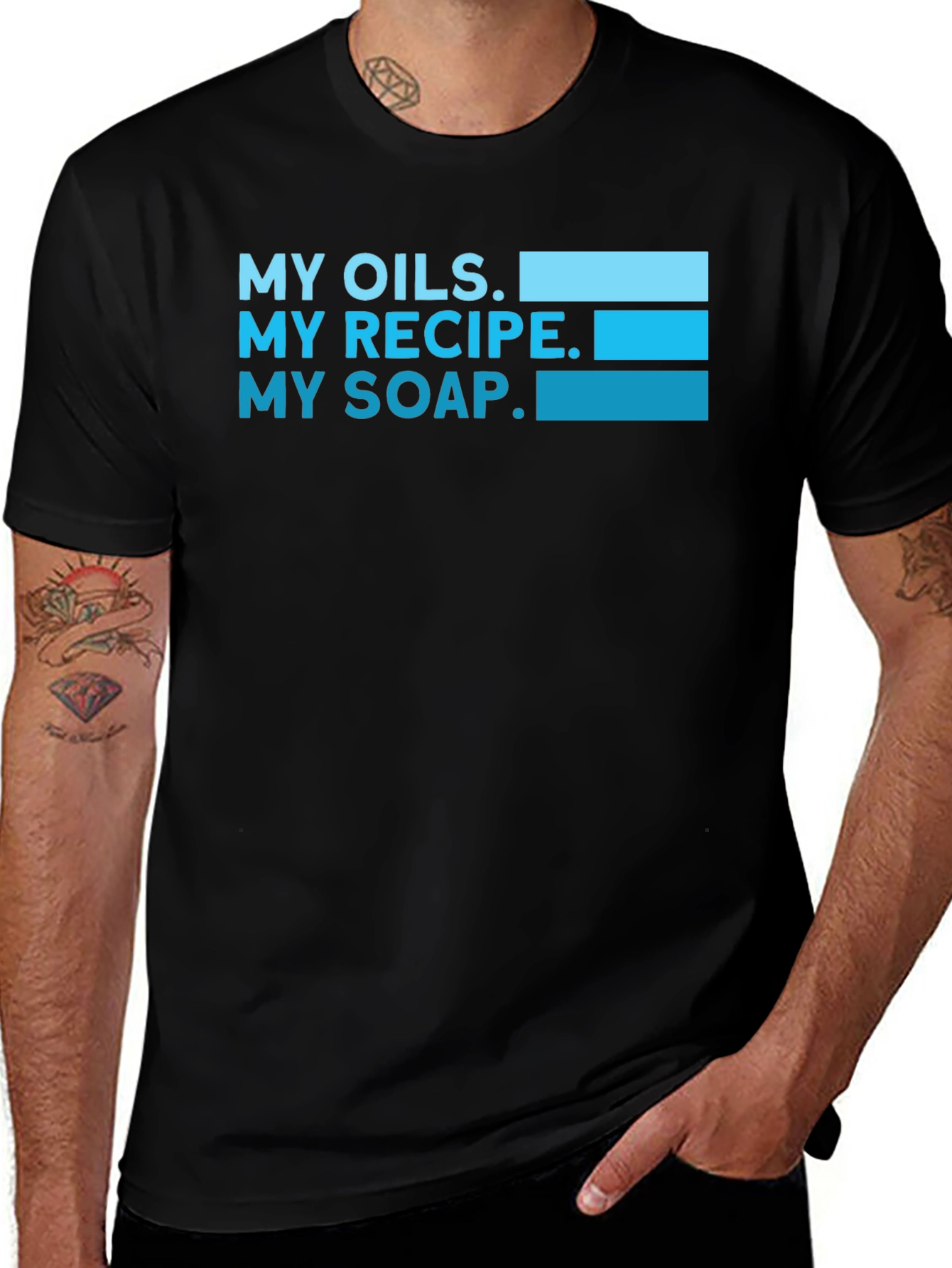 My Oils My Recipe My Soap Black T-Shirt