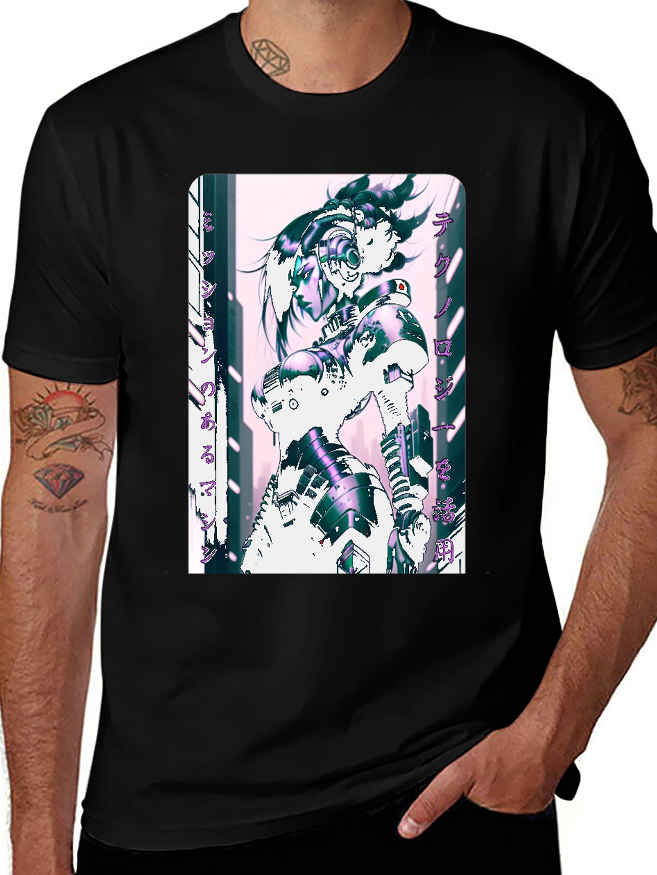 Variant 20 of Cyberpunk Anime Graphic T-Shirt