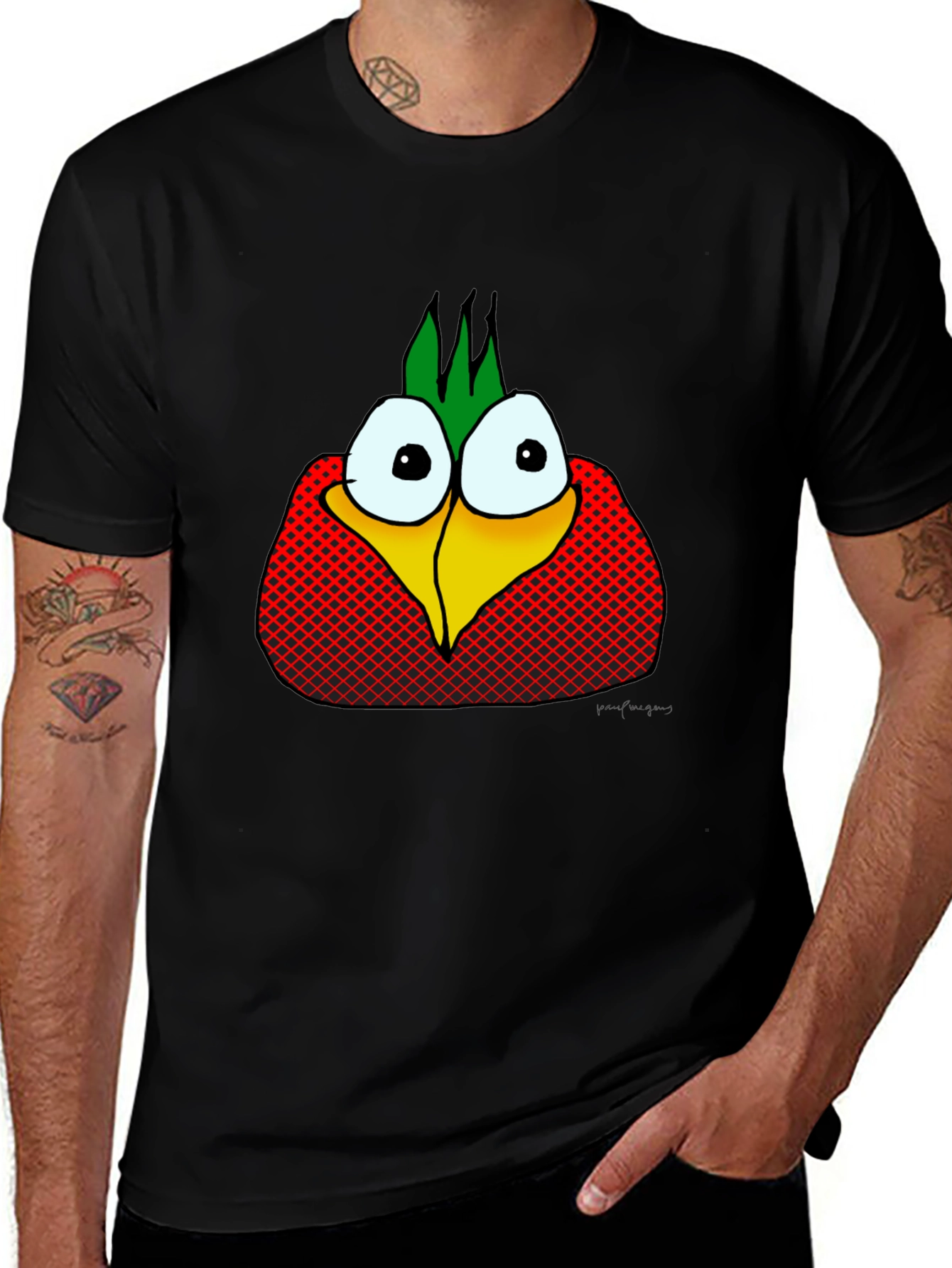 Funny Cartoon Bird T-Shirt