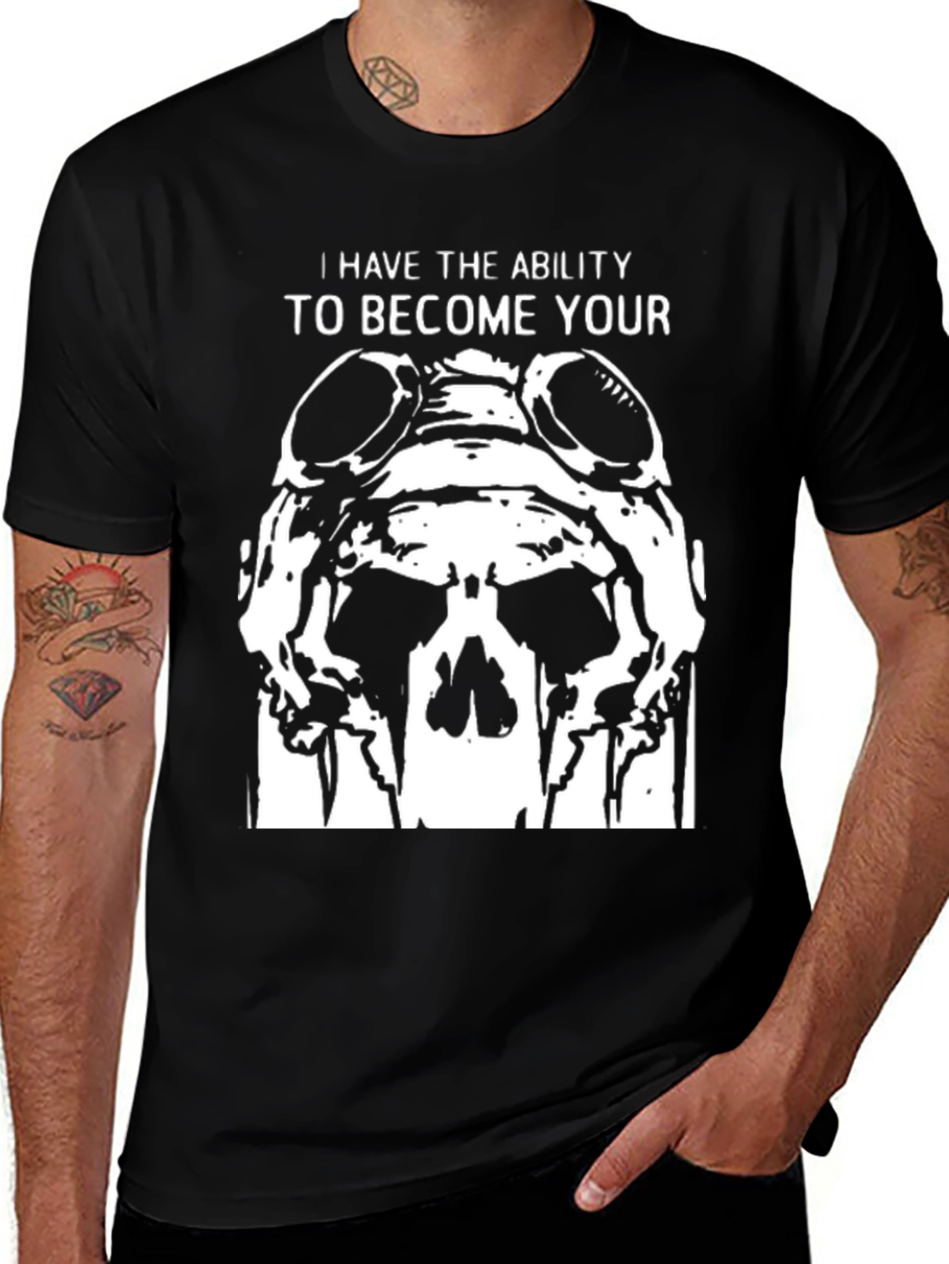 Variant 21 of Skull Goggles Graphic T-Shirt - Dark Humor Tee