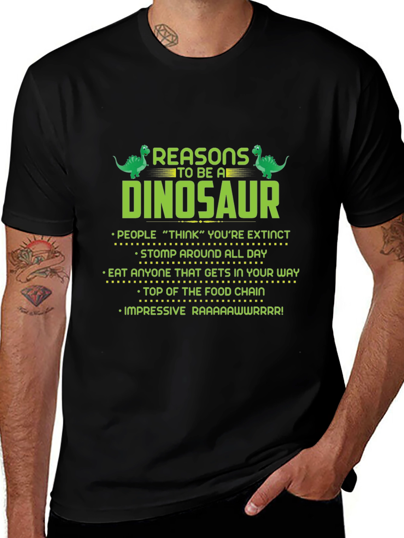 Variant 20 of Reasons To Be A Dinosaur Graphic Tee