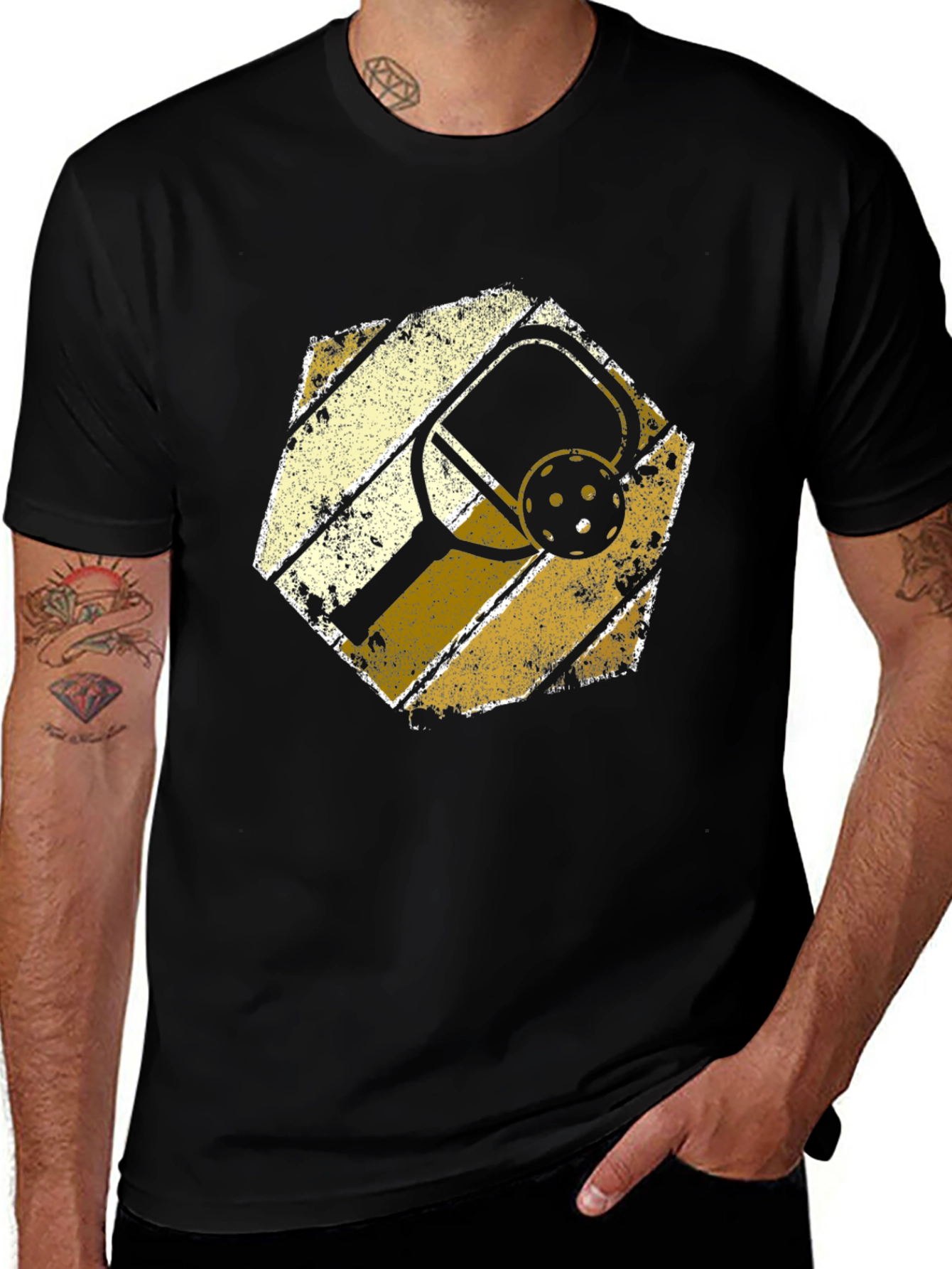 Variant 28 of Retro Pickleball Paddle T-Shirt