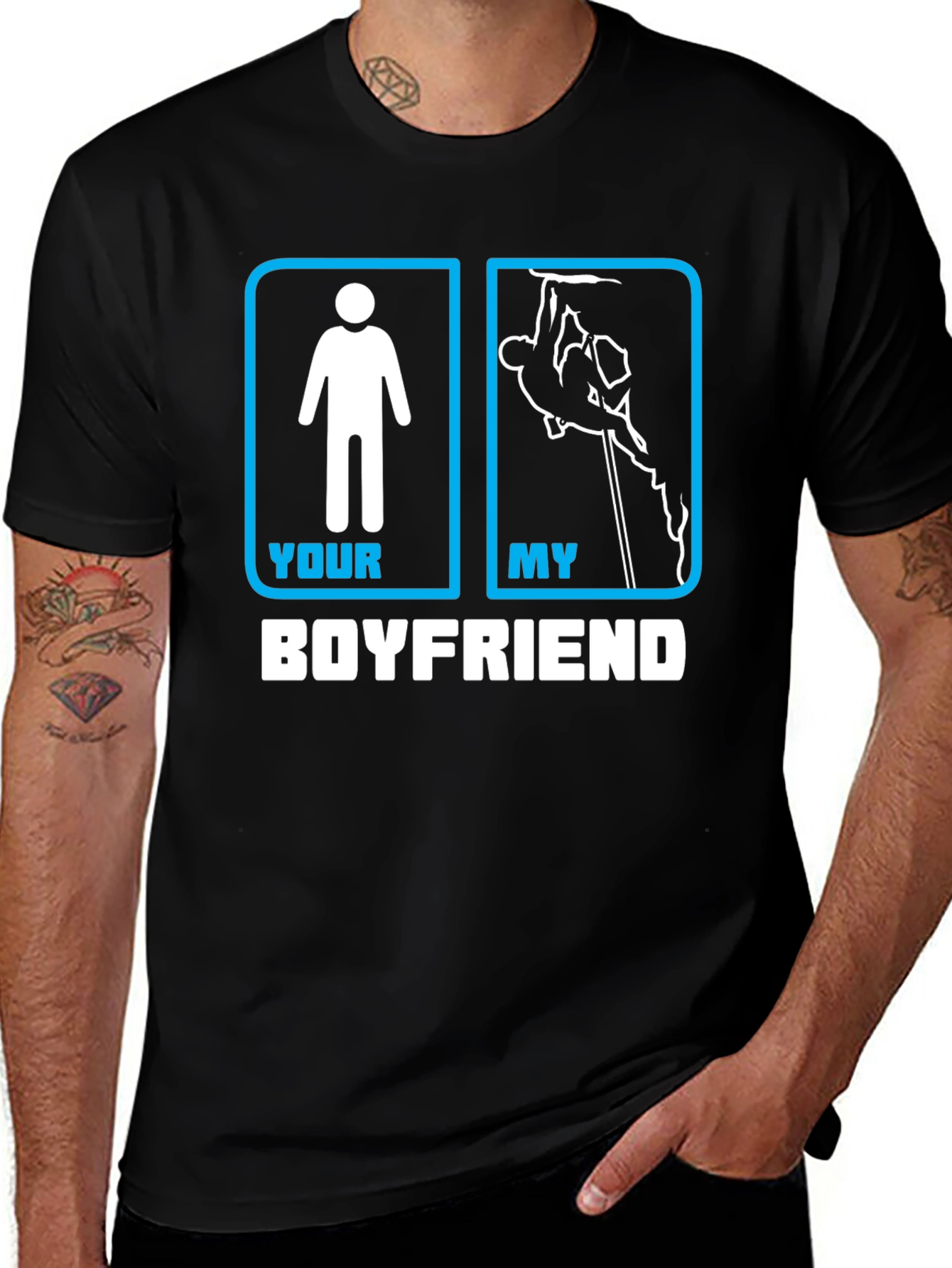 Variant 23 of Your Boyfriend My Boyfriend Climbing T-Shirt