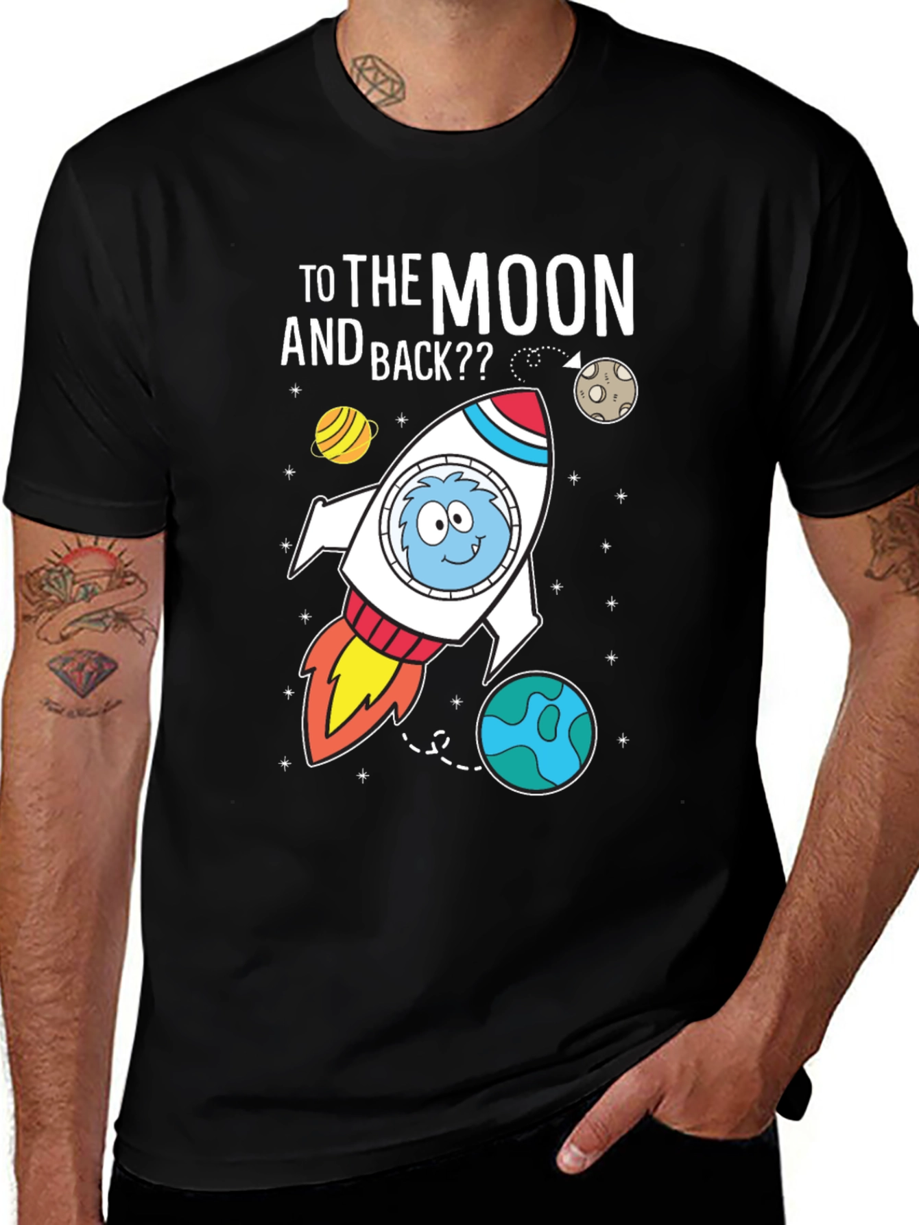 Variant 5 of To The Moon and Back Graphic T-Shirt