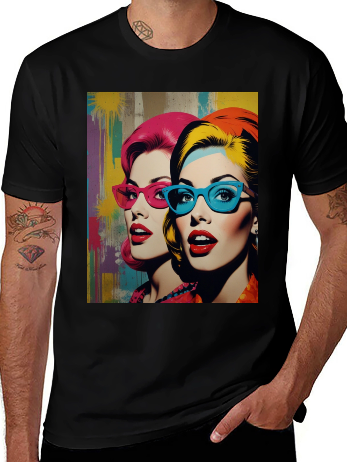 Variant 17 of Pop Art Women's Graphic Tee - Retro Style