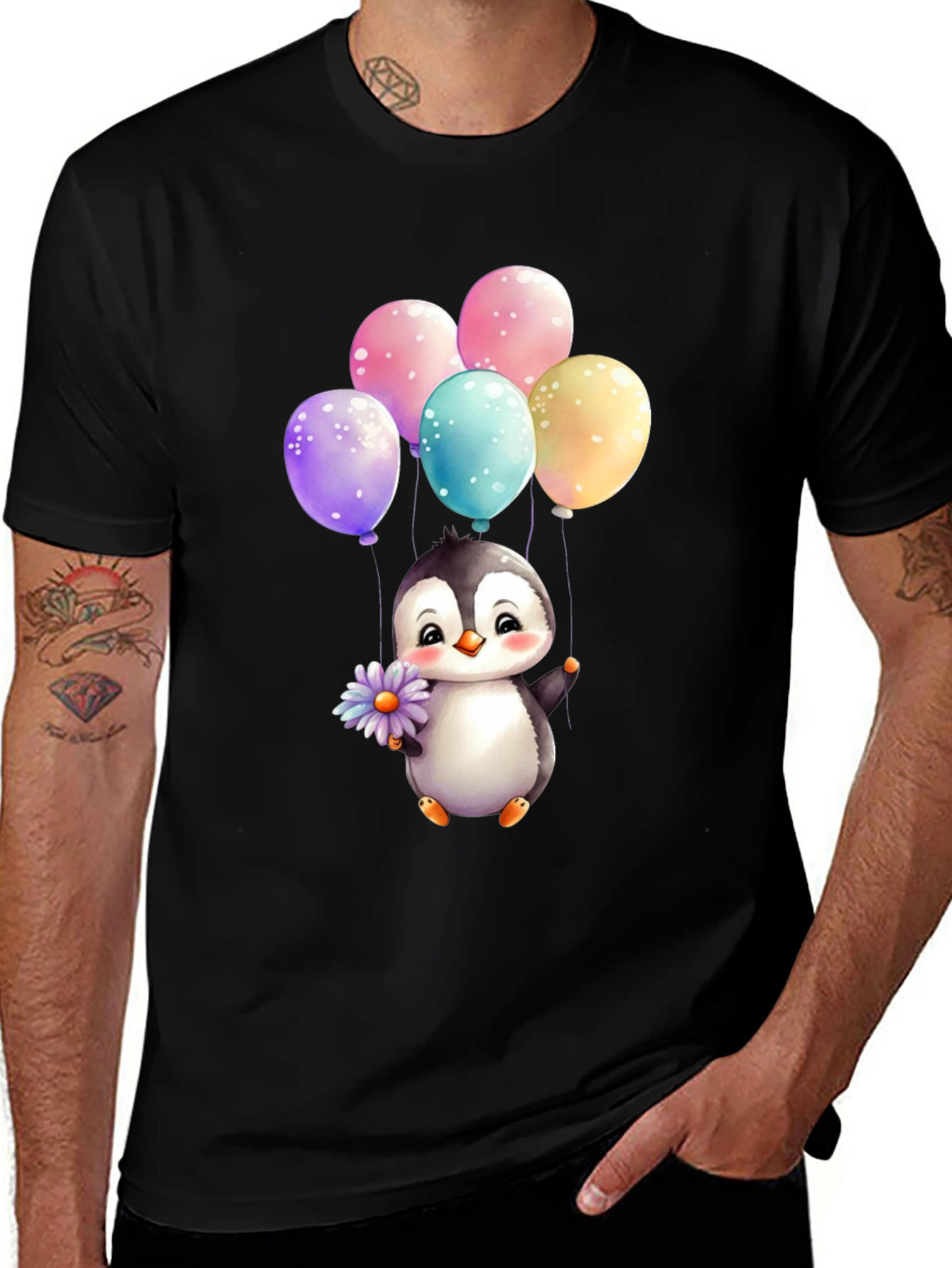Variant 22 of Penguin Balloons Graphic Tee