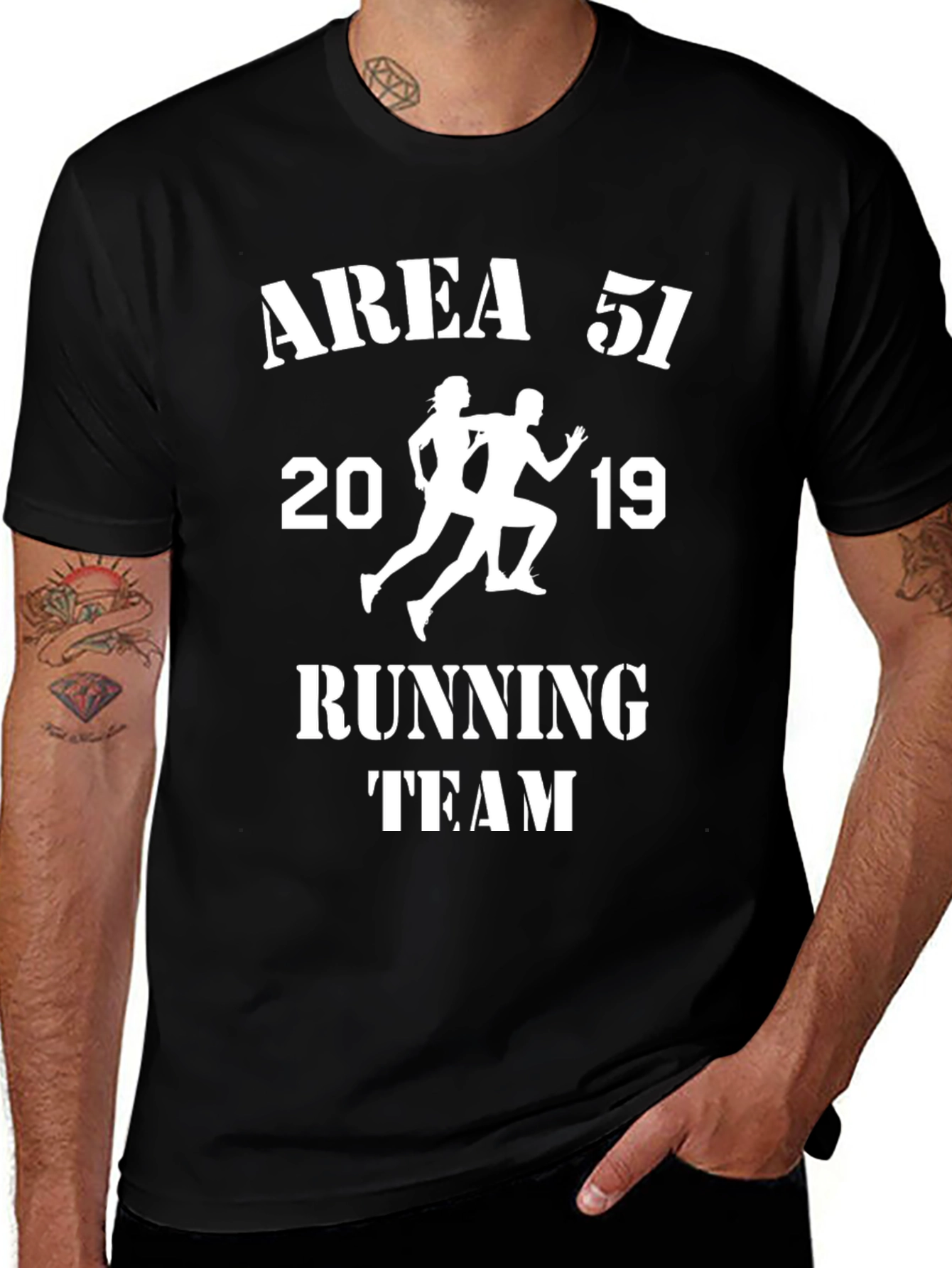 Variant 16 of Area 51 Running Team Black T-Shirt