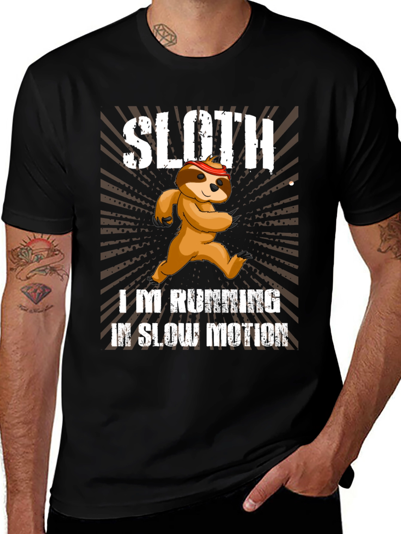 Variant 12 of Running Sloth T-Shirt - Funny Slow Motion Design