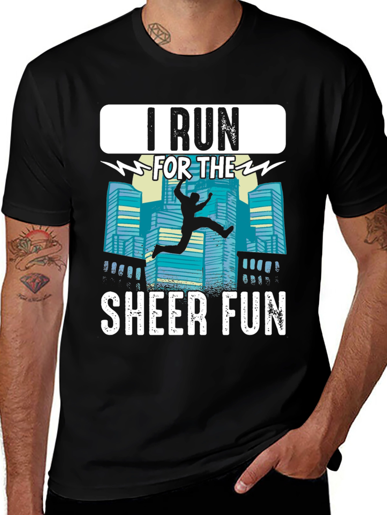 Variant 8 of I Run For The Sheer Fun Graphic Tee