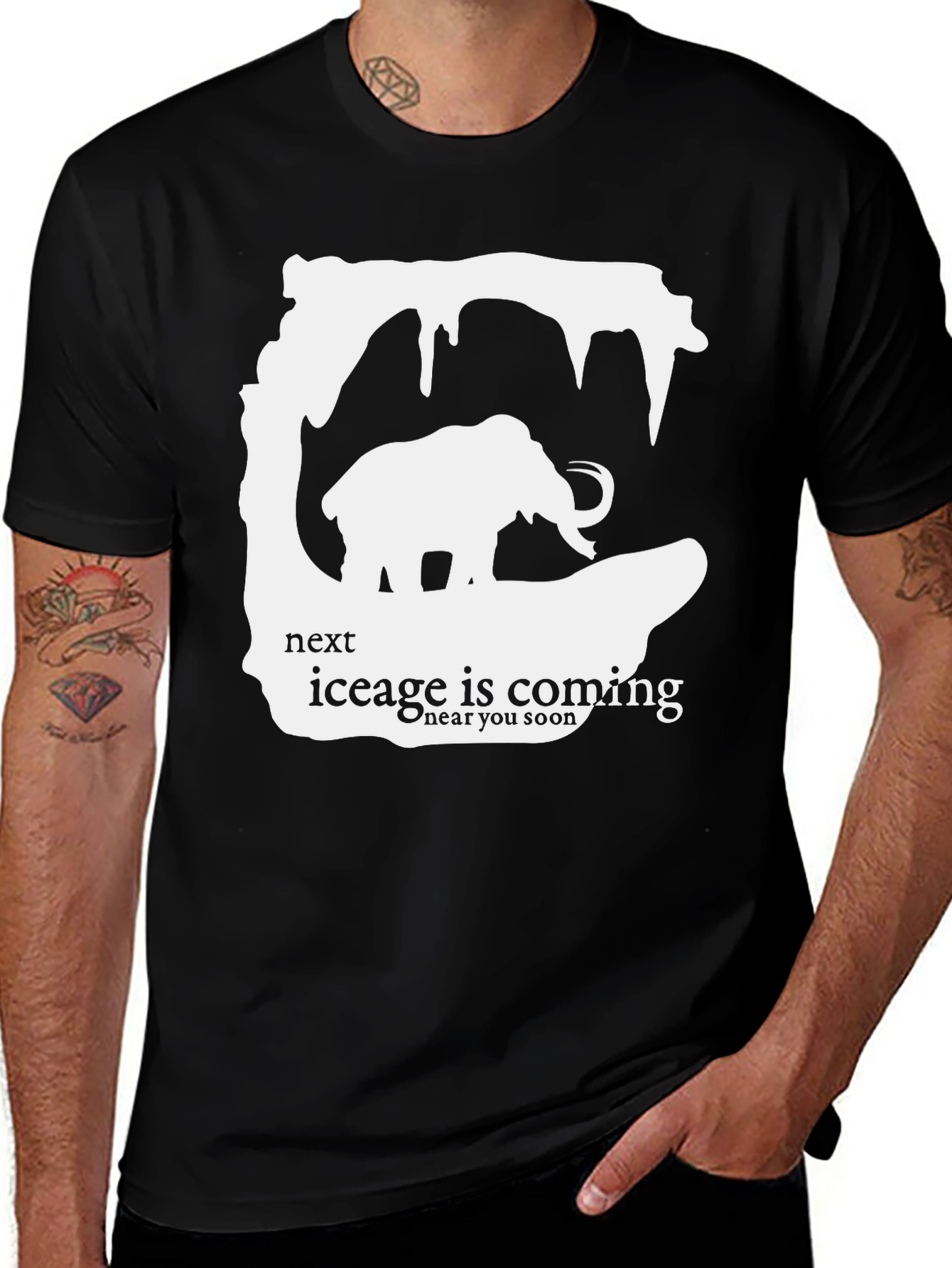 Variant 18 of Next Ice Age T-Shirt - Mammoth Design
