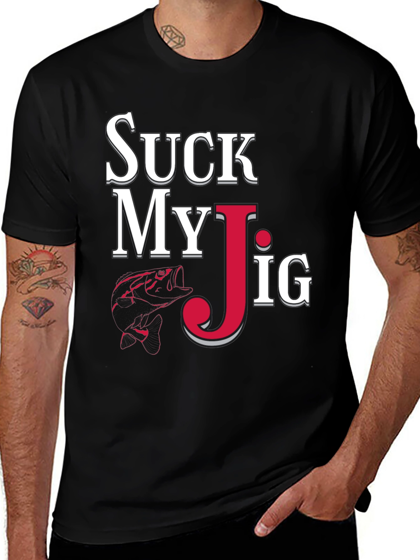 Variant 19 of Suck My Jig Fishing T-Shirt