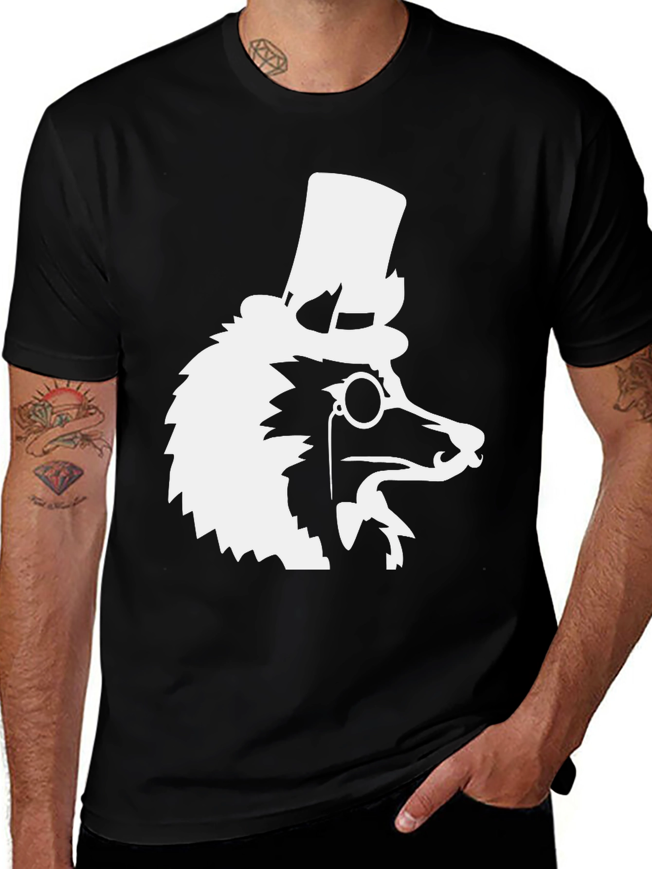 Variant 24 of Dapper Badger Graphic Tee - Classic Style
