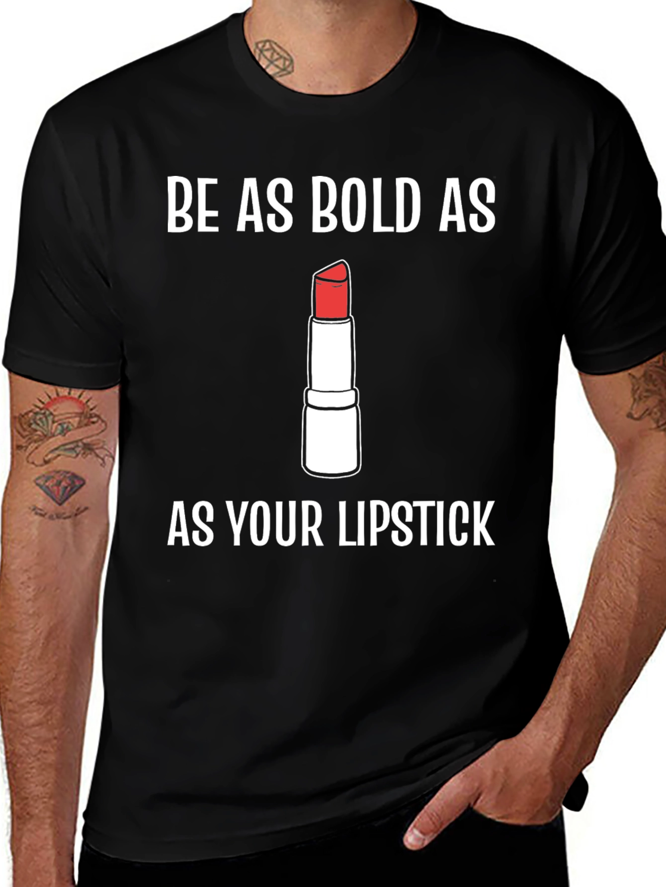 Variant 26 of Bold Lipstick Graphic Tee - Trendy Statement Shirt