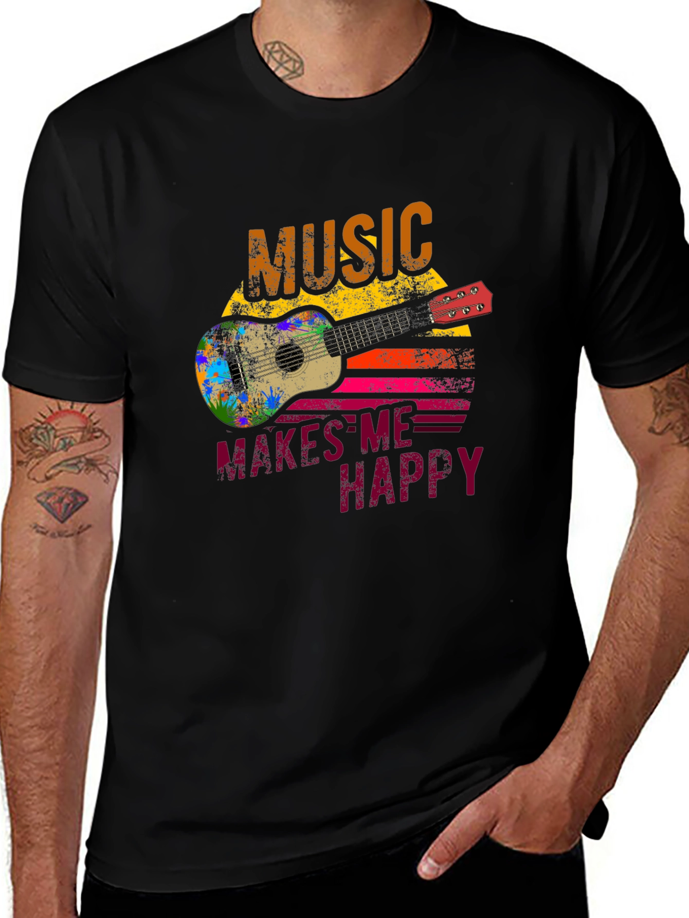 Variant 4 of Music Makes Me Happy Graphic Tee