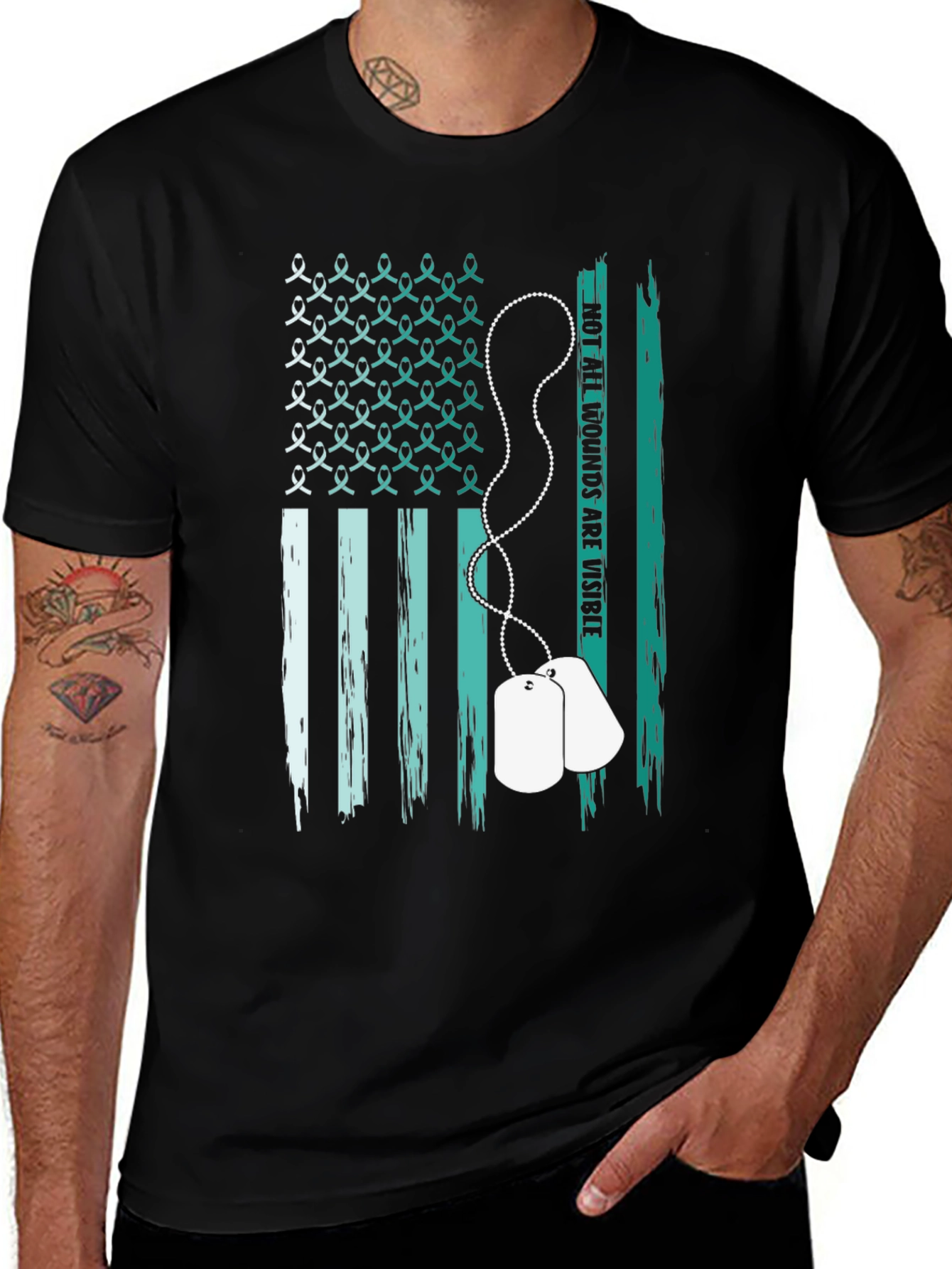 Mental Health Awareness T-Shirt, Patriotic Design