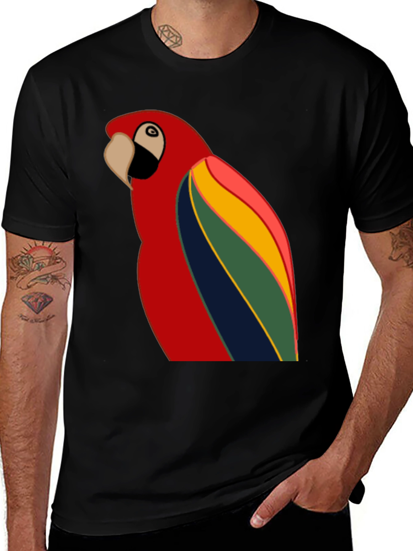 Variant 3 of Vibrant Parrot Graphic T-Shirt