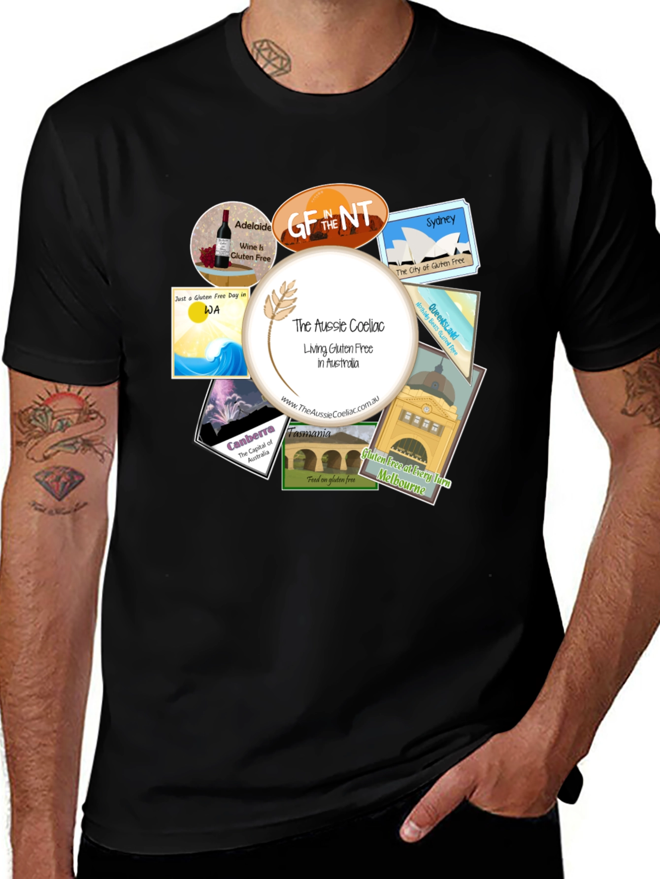 Variant 25 of Aussie Coeliac Gluten-Free Australia T-Shirt