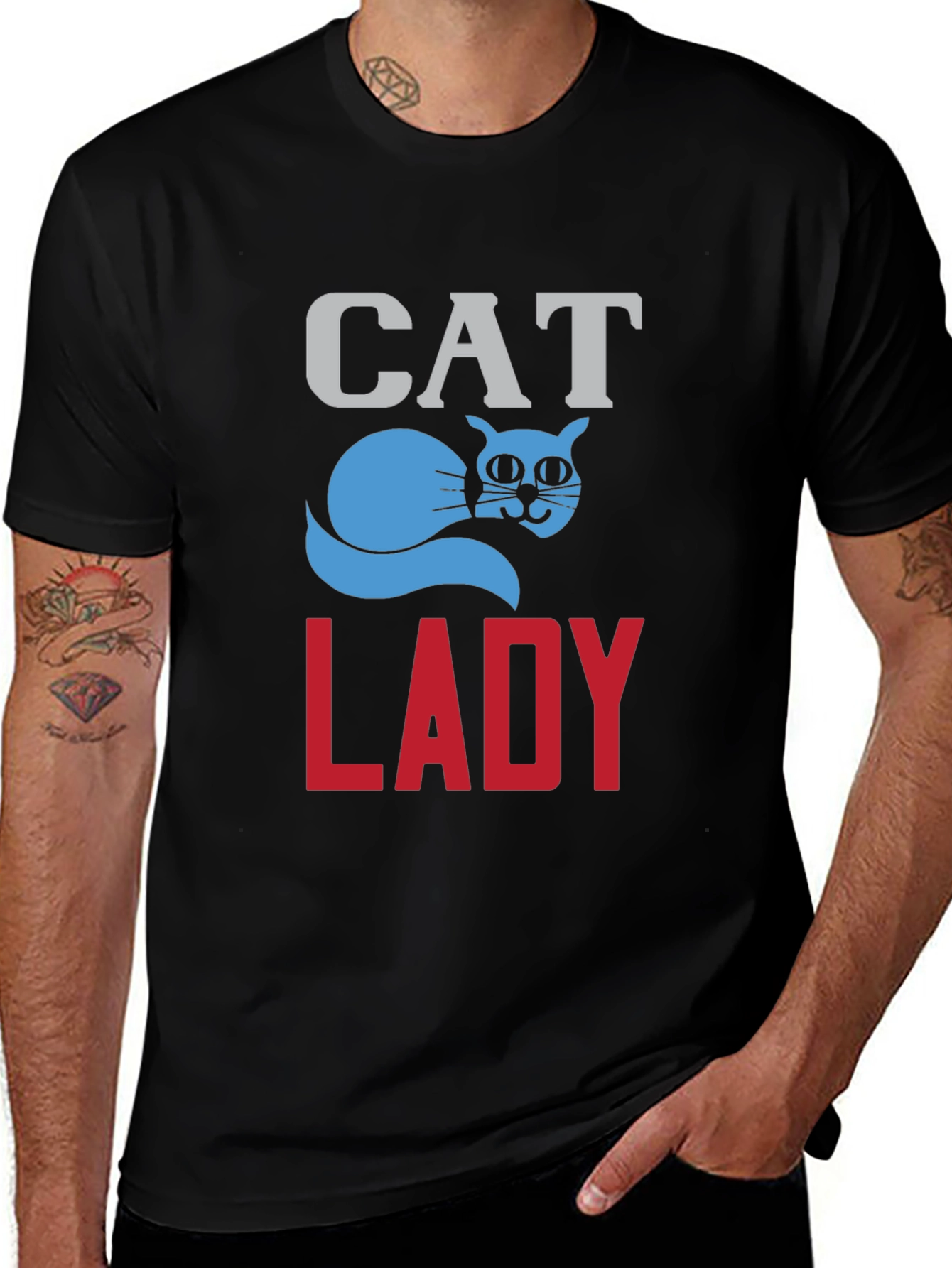 Variant 2 of Cat Lady Graphic Tee - Stylish Novelty T-Shirt