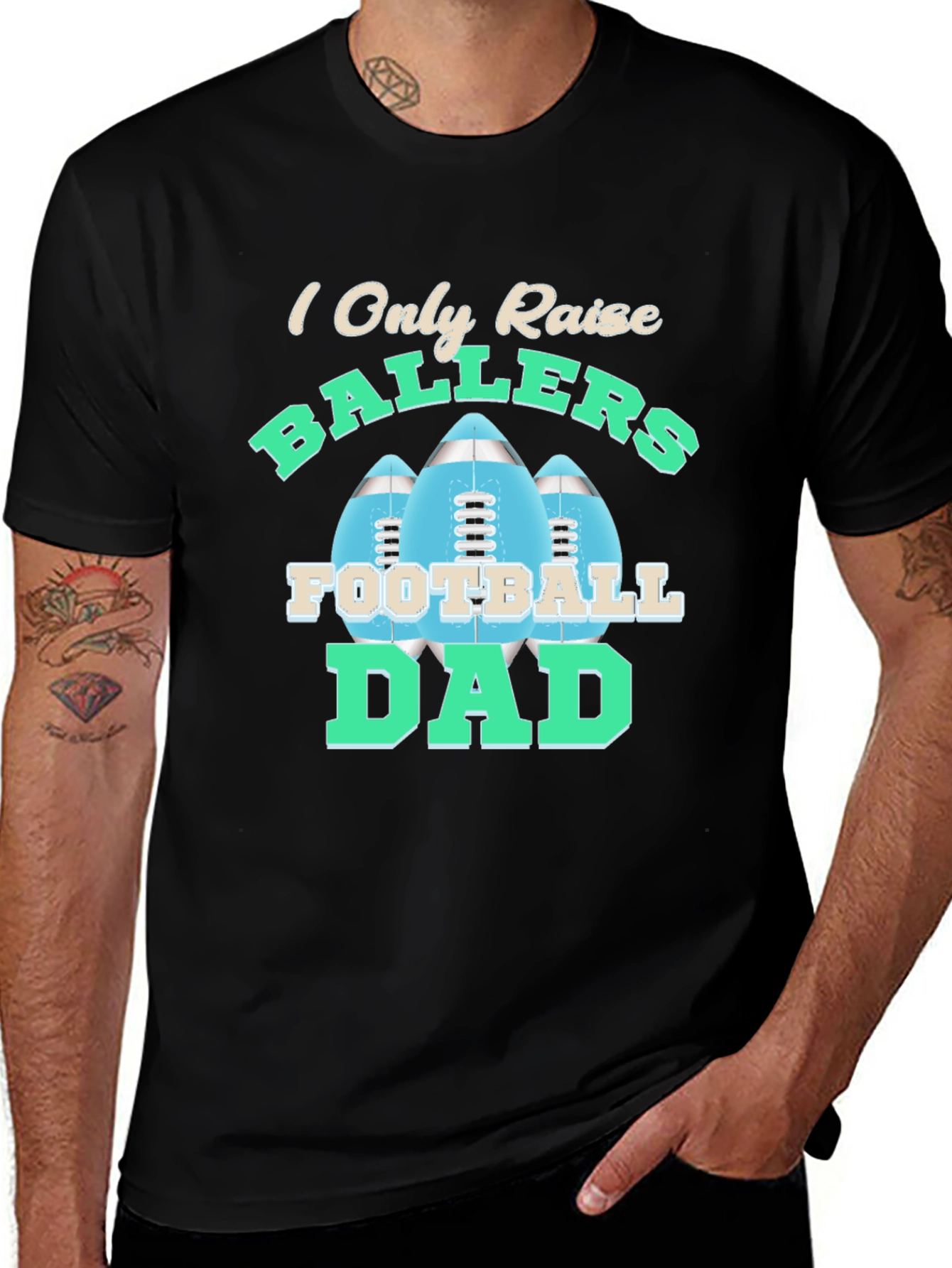 Variant 9 of Football Dad T-Shirt - Raise Ballers