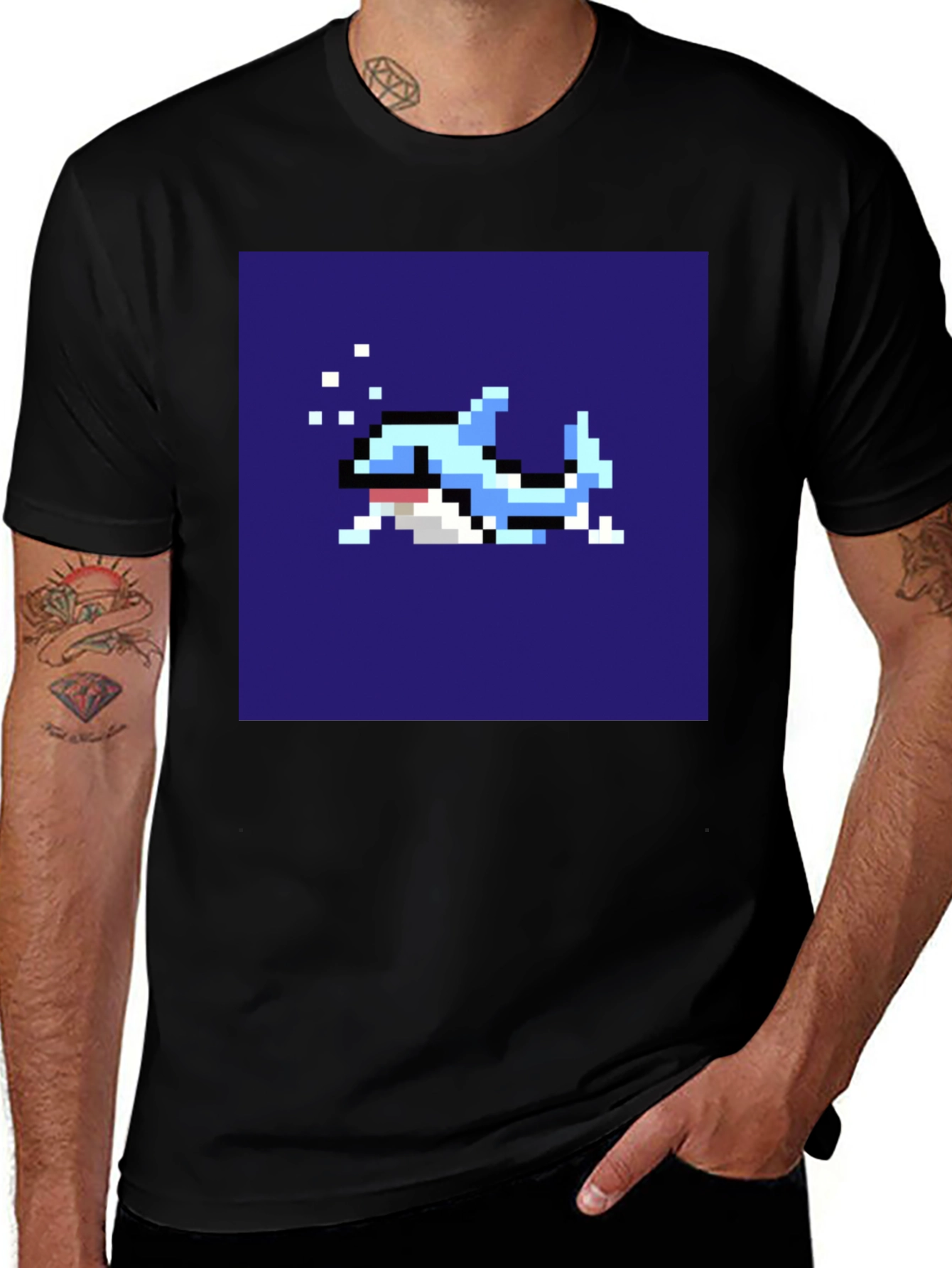 Variant 15 of Pixel Art Shark T-Shirt - Retro Gaming Tee